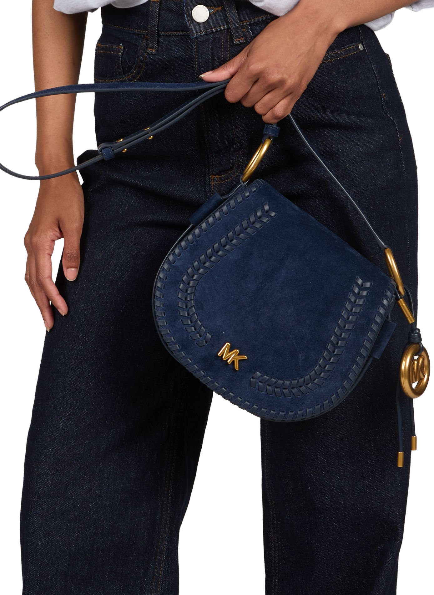 Sacoche Josie M en daim MICHAEL KORS Bleu