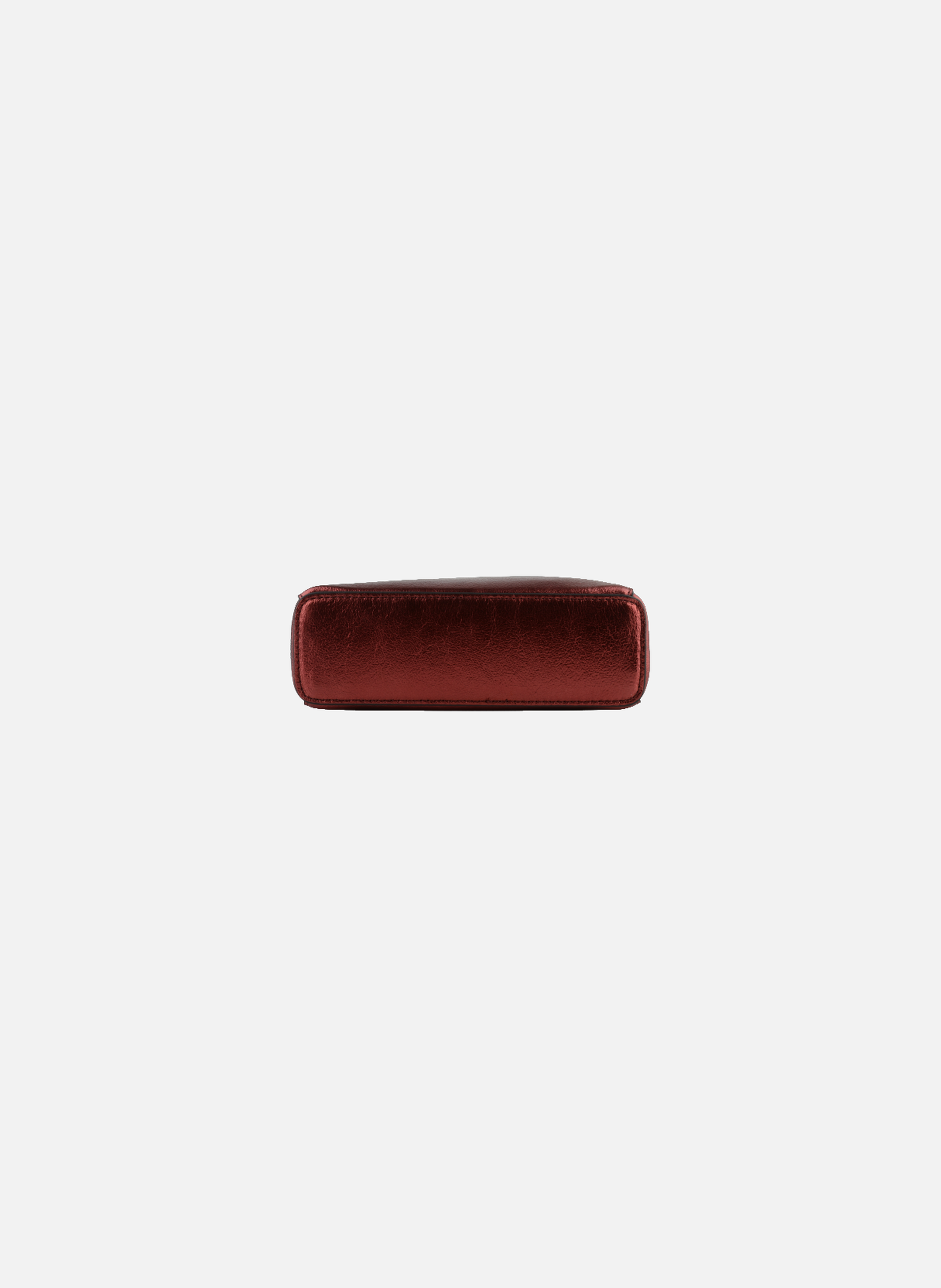 Cassetta metallic | sac porté crossbody en cuir de vachette POURCHET Rouge