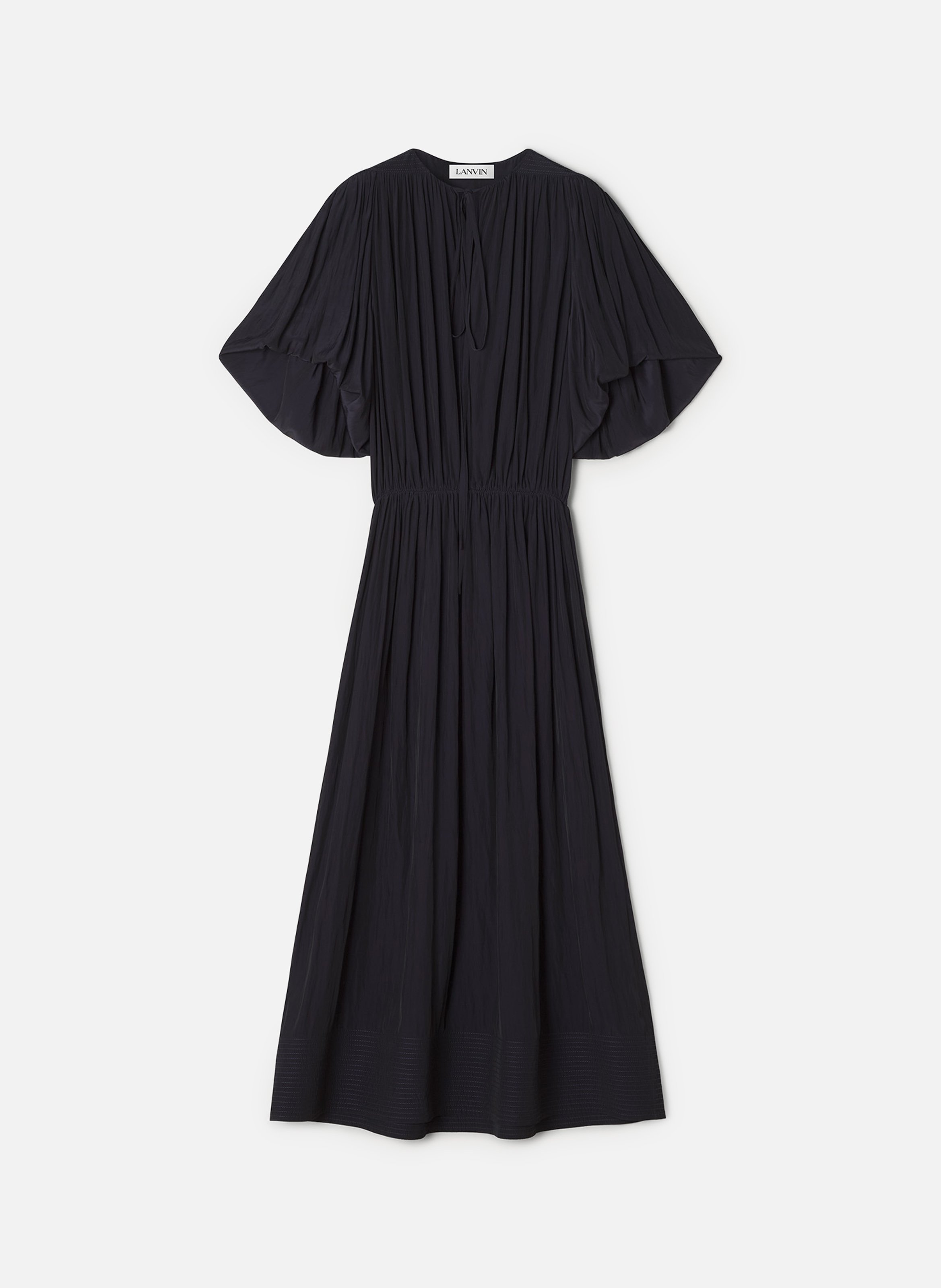 Robe midi en charmeuse LANVIN Bleu