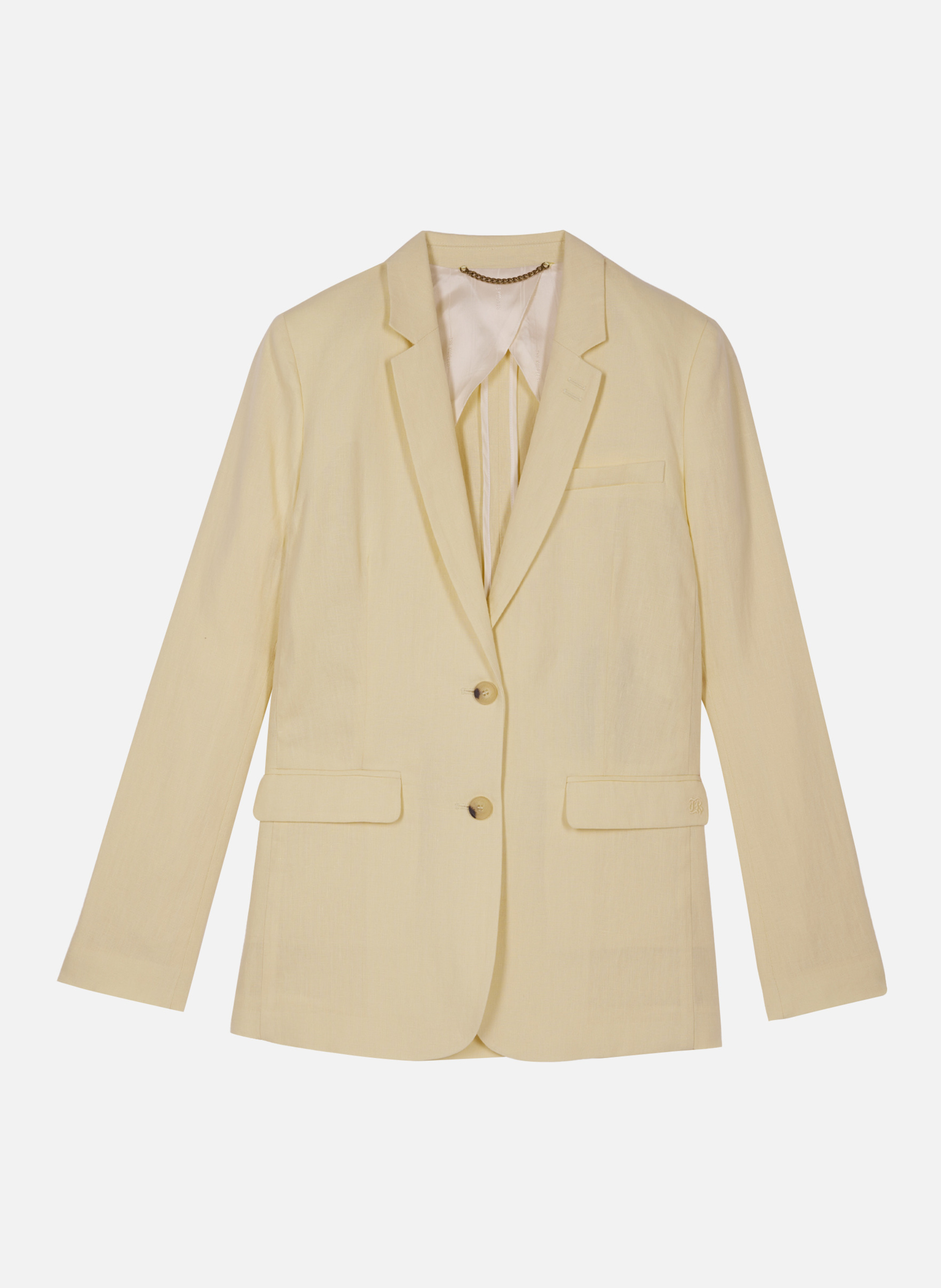 Veste de tailleur en lin THE KOOPLES Jaune