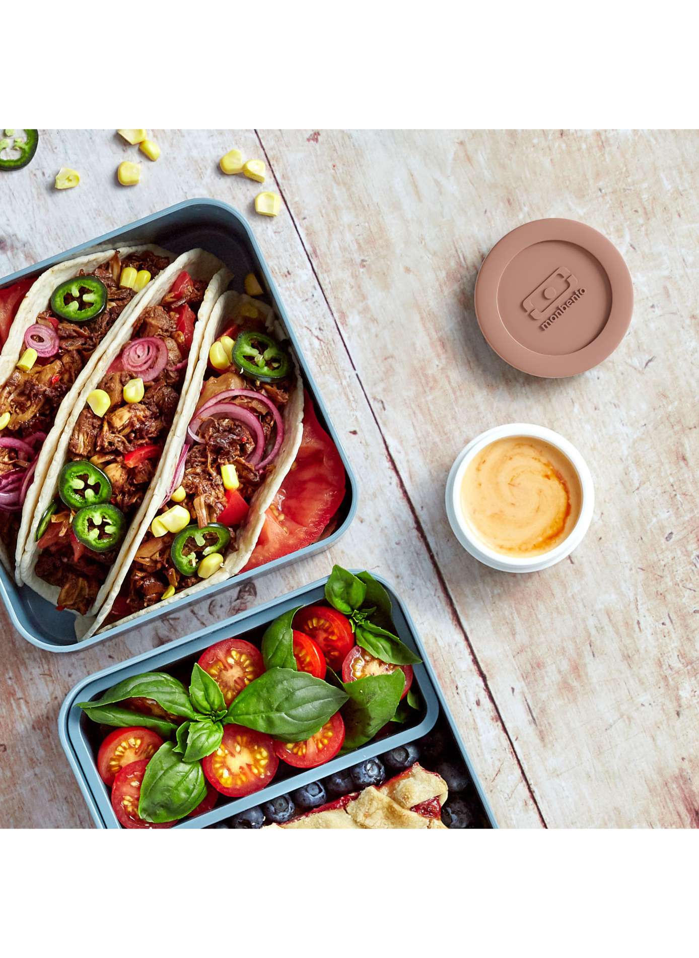 Pot à sauce Temple 75 ml MONBENTO Rose