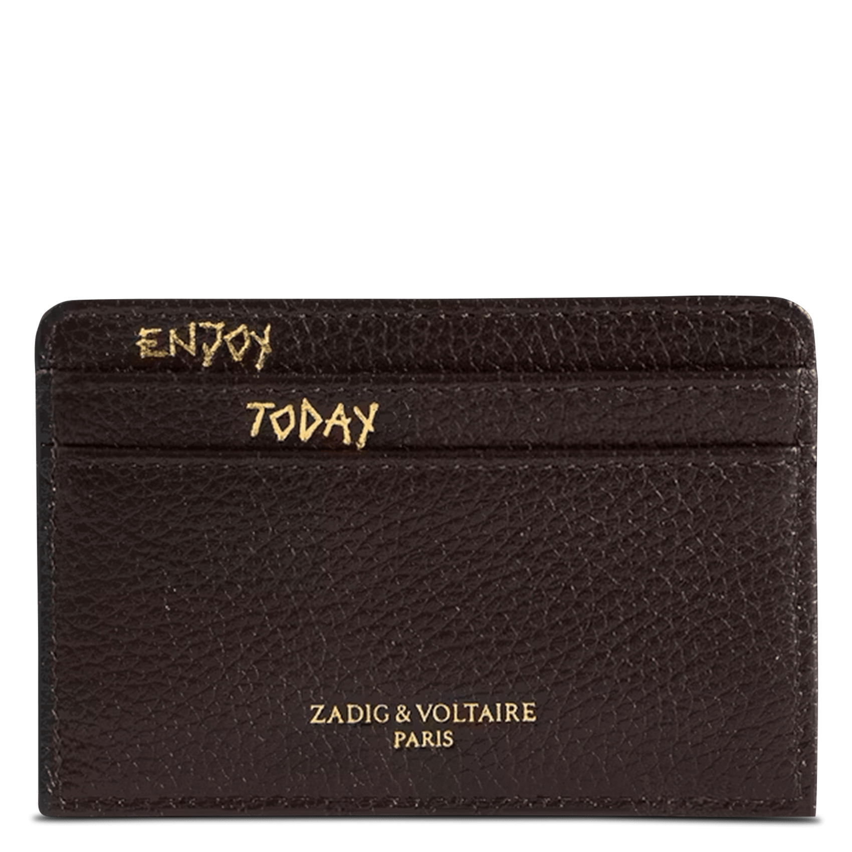Lederen kaarthouder zv pass ZADIG&VOLTAIRE Bruin