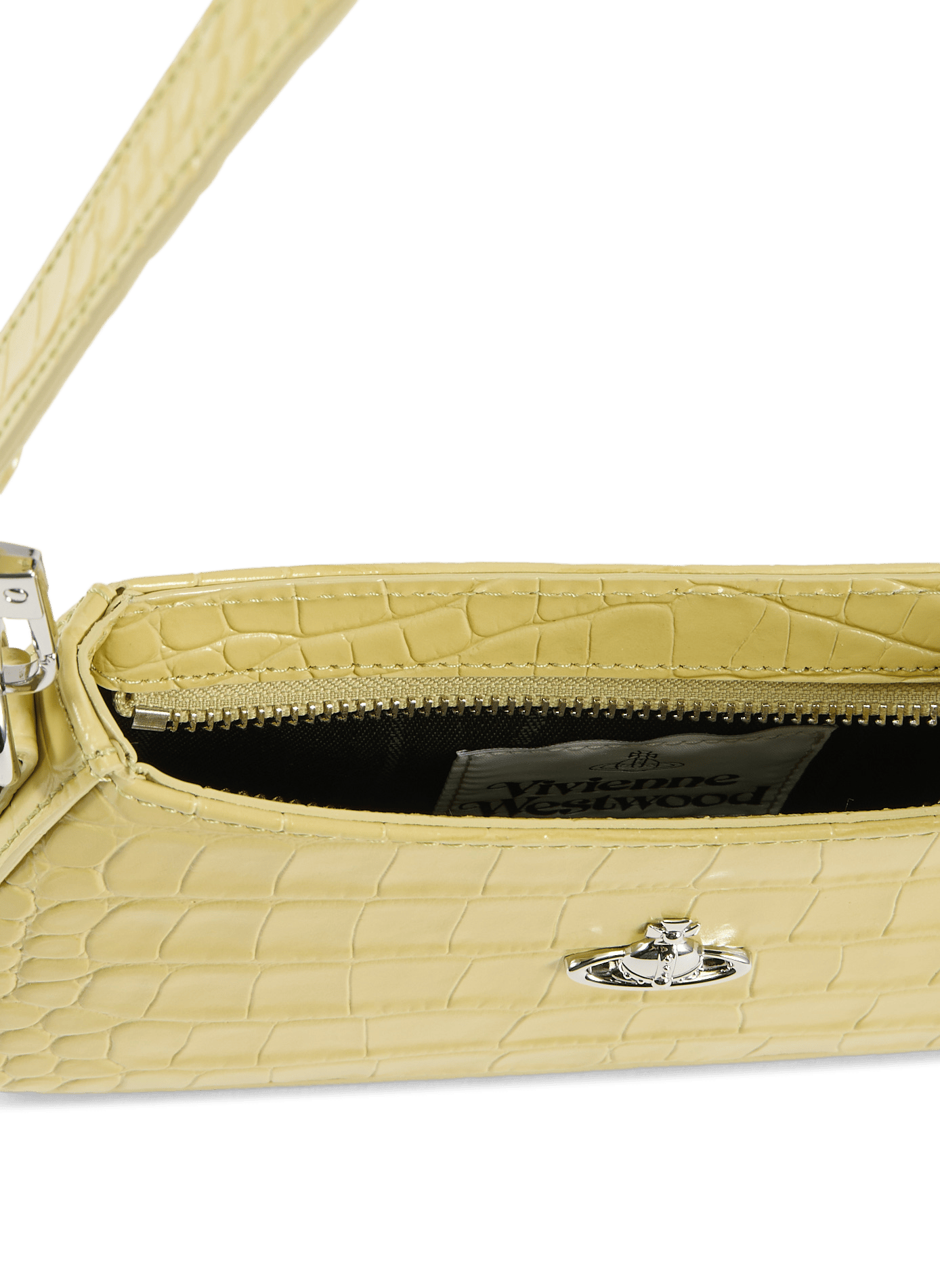 Sac porté épaule en cuir VIVIENNE WESTWOOD Jaune