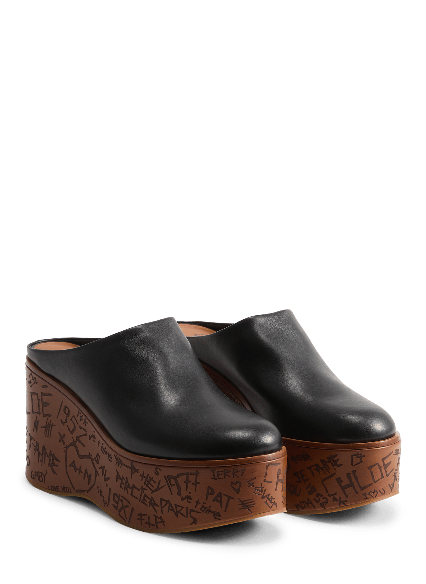 Maxime leather mules CHLOÉ Black