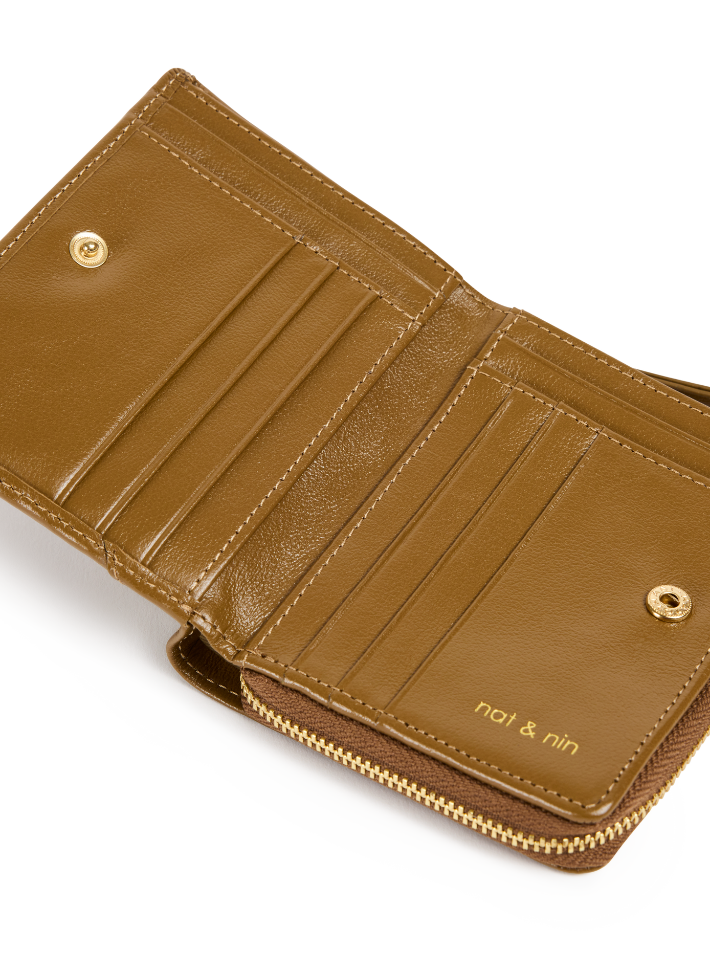 Petit portefeuille Nina en cuir NAT & NIN Marron