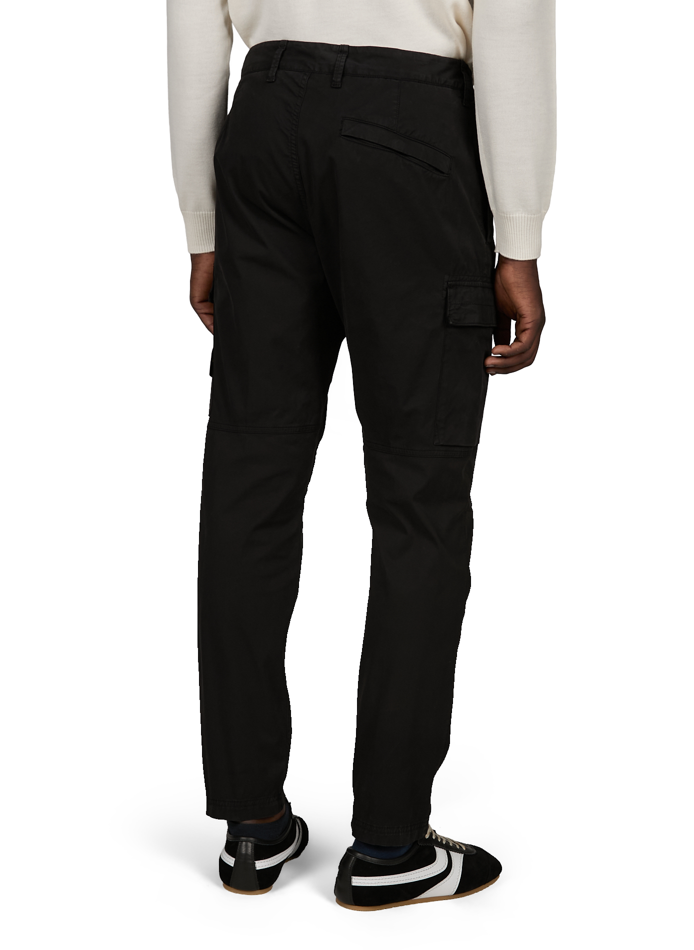 Schmal zulaufende Cargo-Hose aus Baumwollmischung STONE ISLAND Schwarz