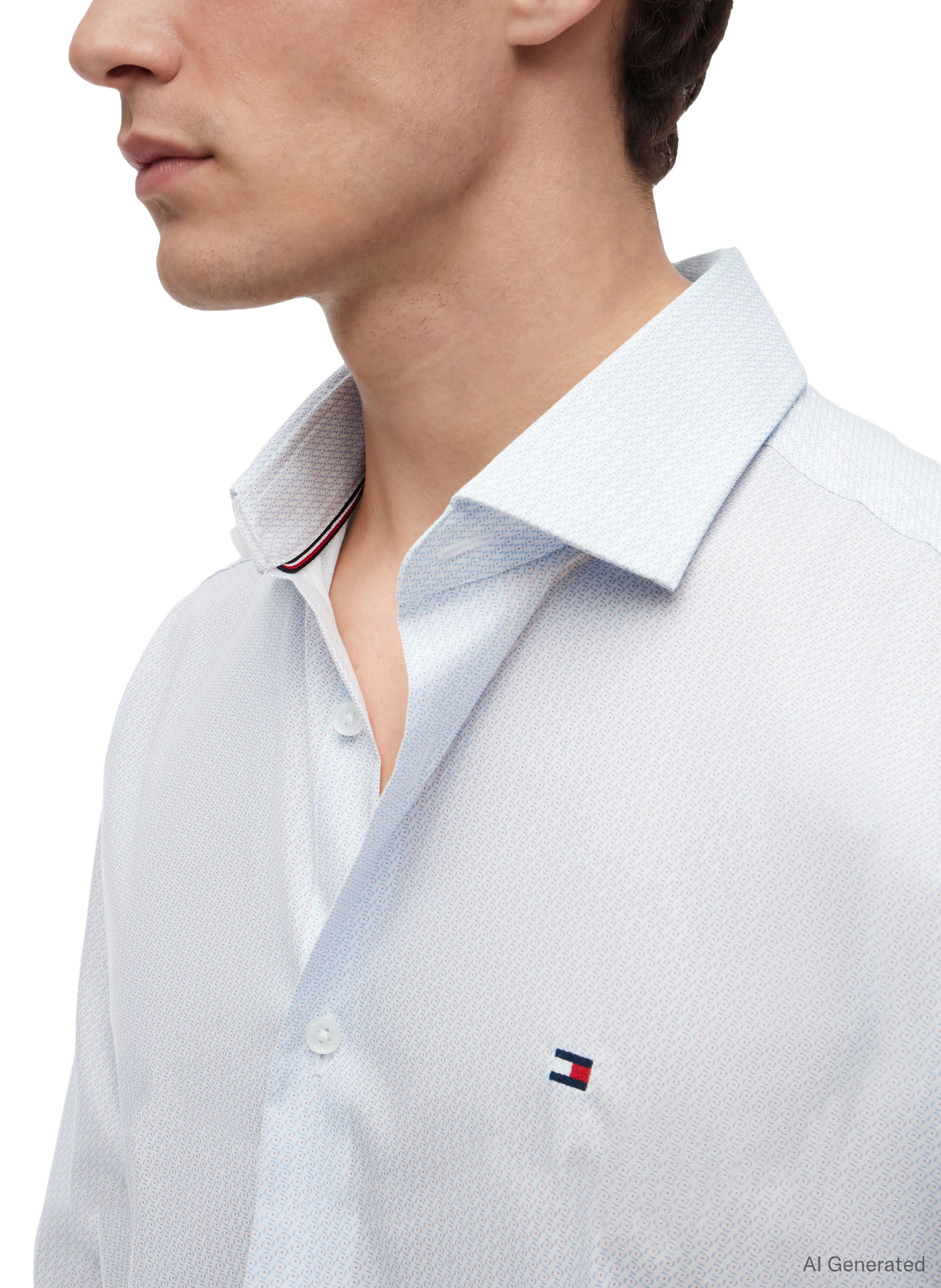 Chemise en coton TOMMY HILFIGER Bleu
