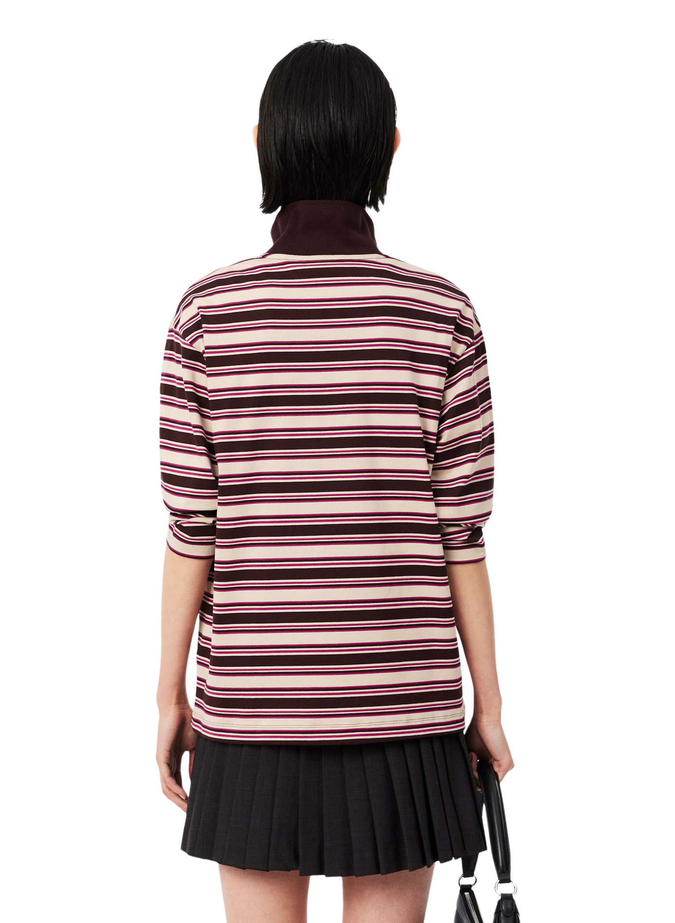 Polo manches longues rayé en coton LACOSTE Multicolore