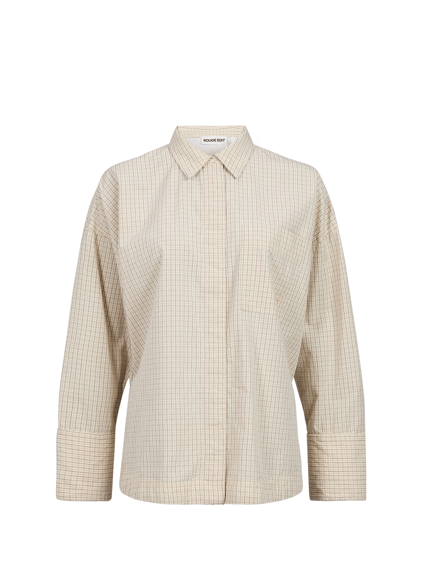 Chemise oversize en coton ROUGE EDIT Beige