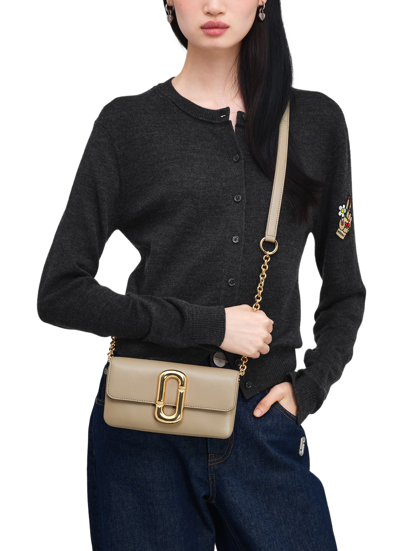 Portefeuille The Scene sur chaîne en cuir | Gris MARC JACOBS Femme