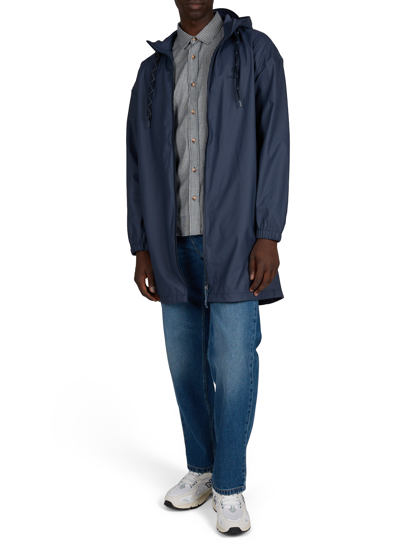 Imperméable droit à capuche FAGUO Bleu
