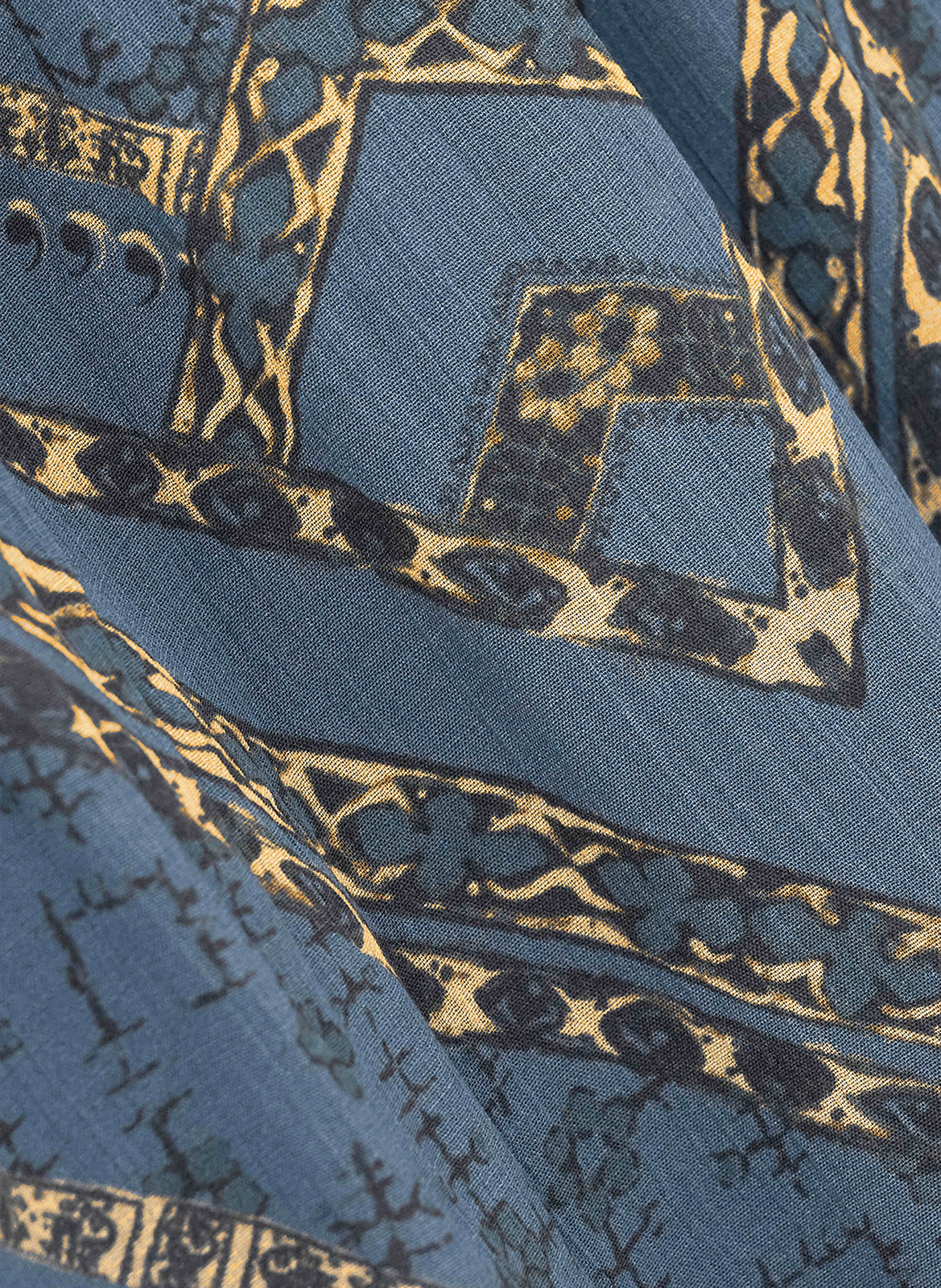 Robe midi droite imprimée pacifica BA&SH Bleu