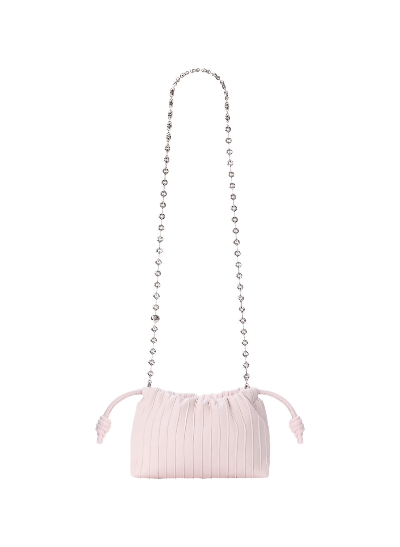 Mini Flamenco Pleats purse en cuir d'agneau nappa LOEWE Rose