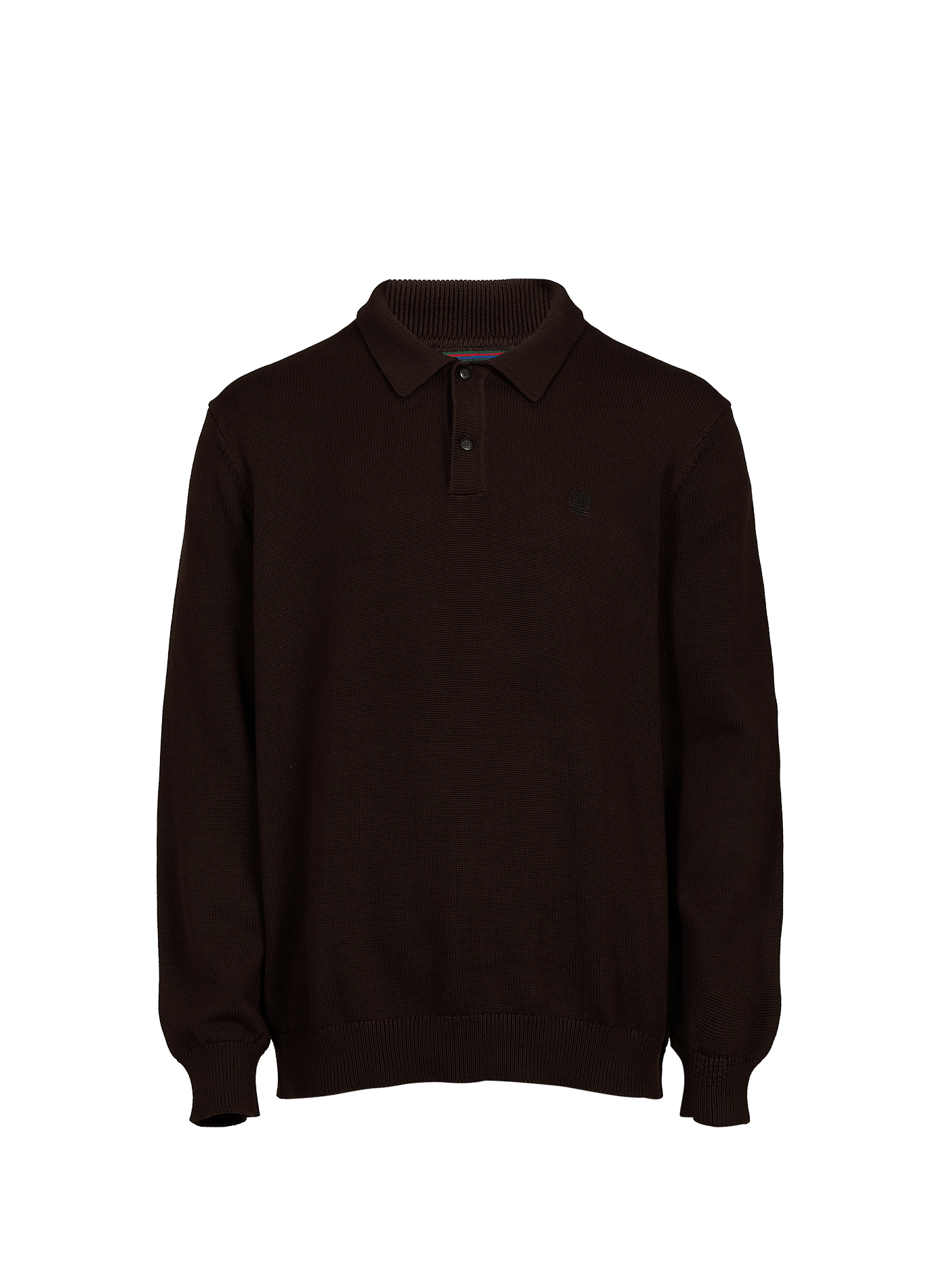 Cotton knit polo neck sweater TIMBERLAND Brown