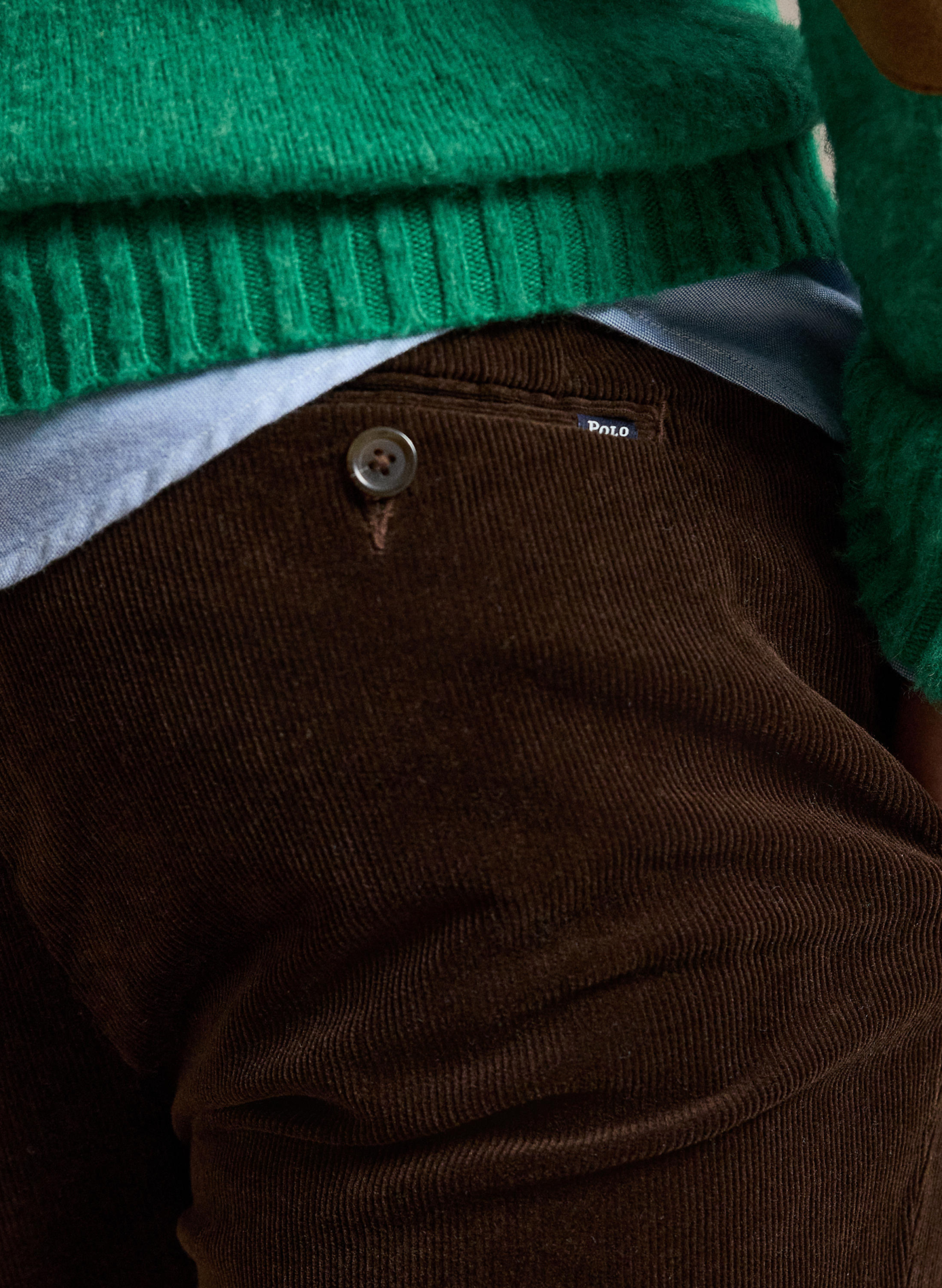 Broek van corduroy in een katoenmix | Beige POLO RALPH LAUREN Heren