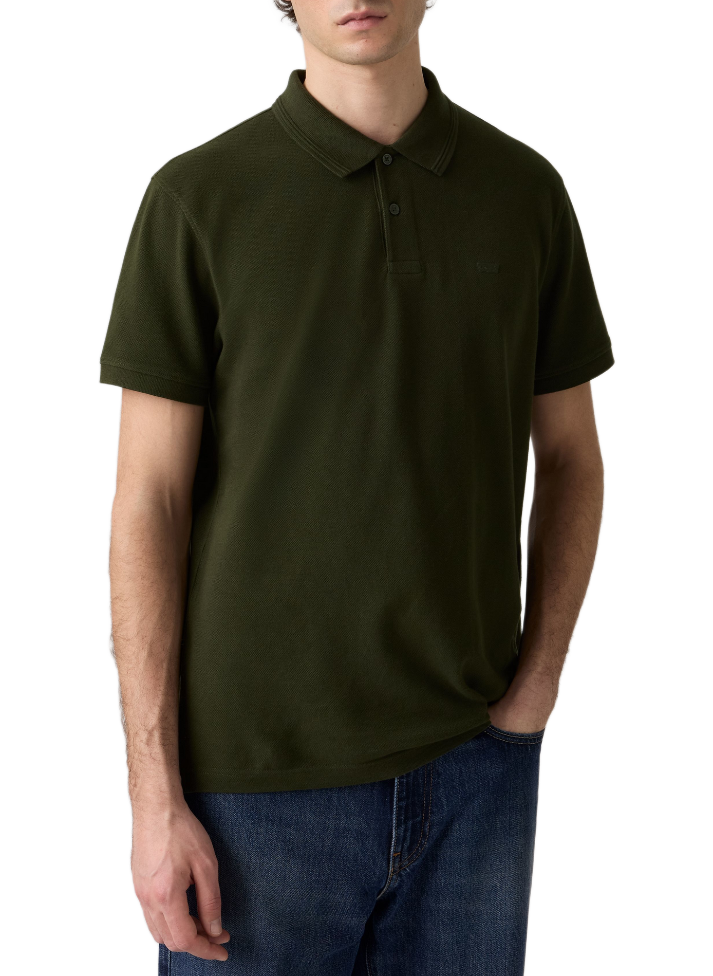 Straight cotton polo shirt LEVI'S Green