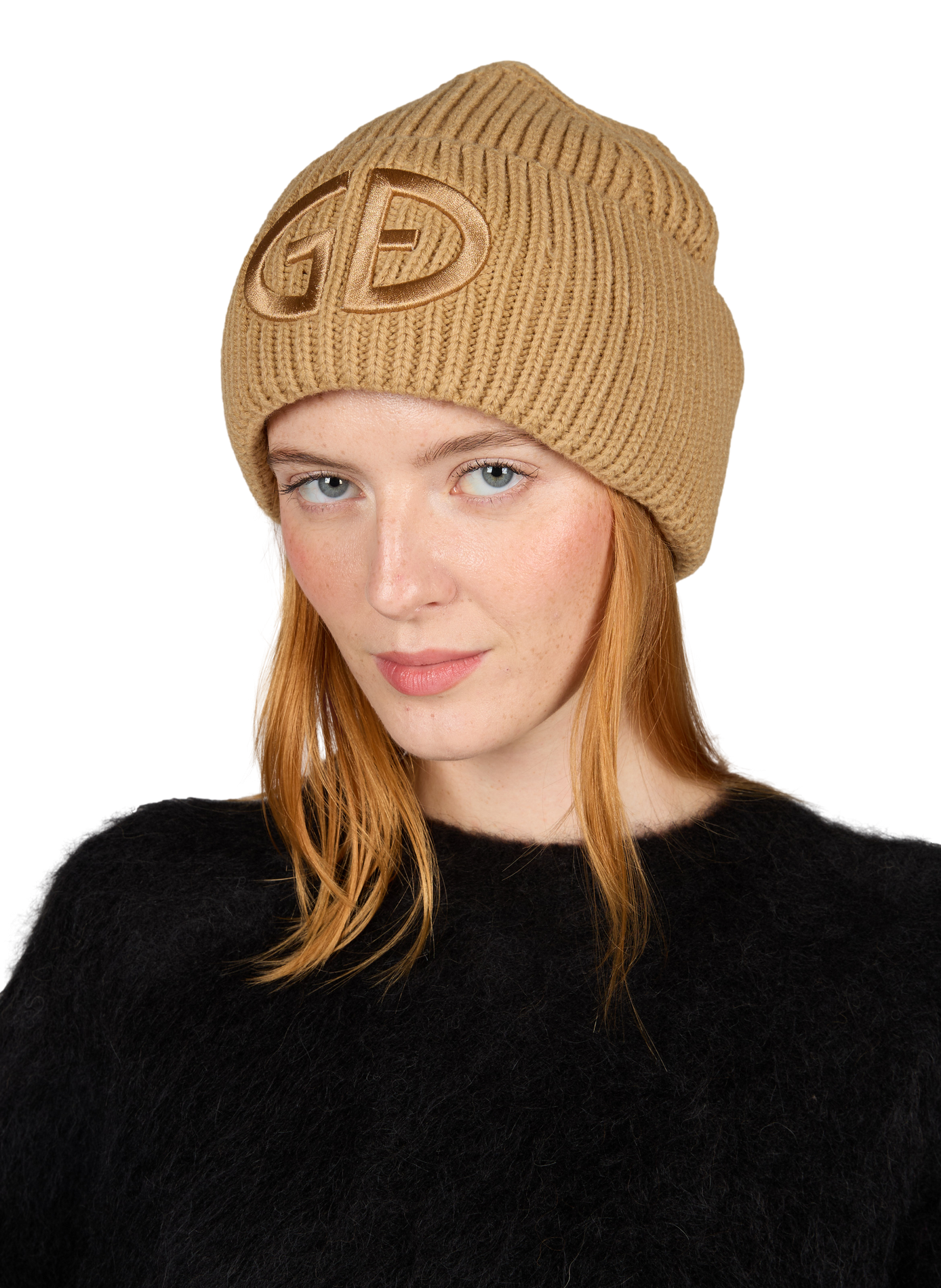 Rippstrickmütze mit Umschlag GOLDBERGH Braun
