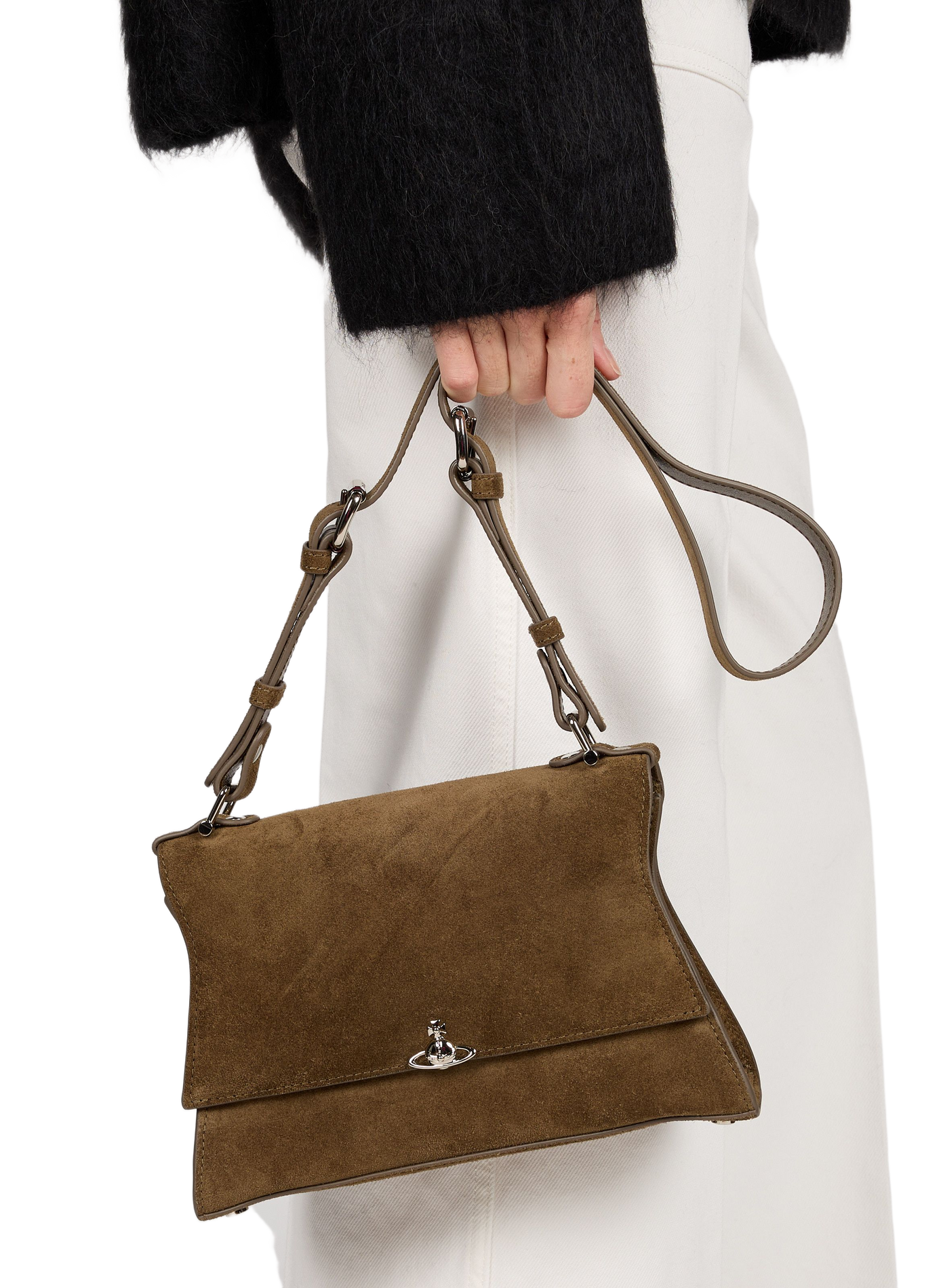 Bianca small shoulder bag in calfskin VIVIENNE WESTWOOD Green
