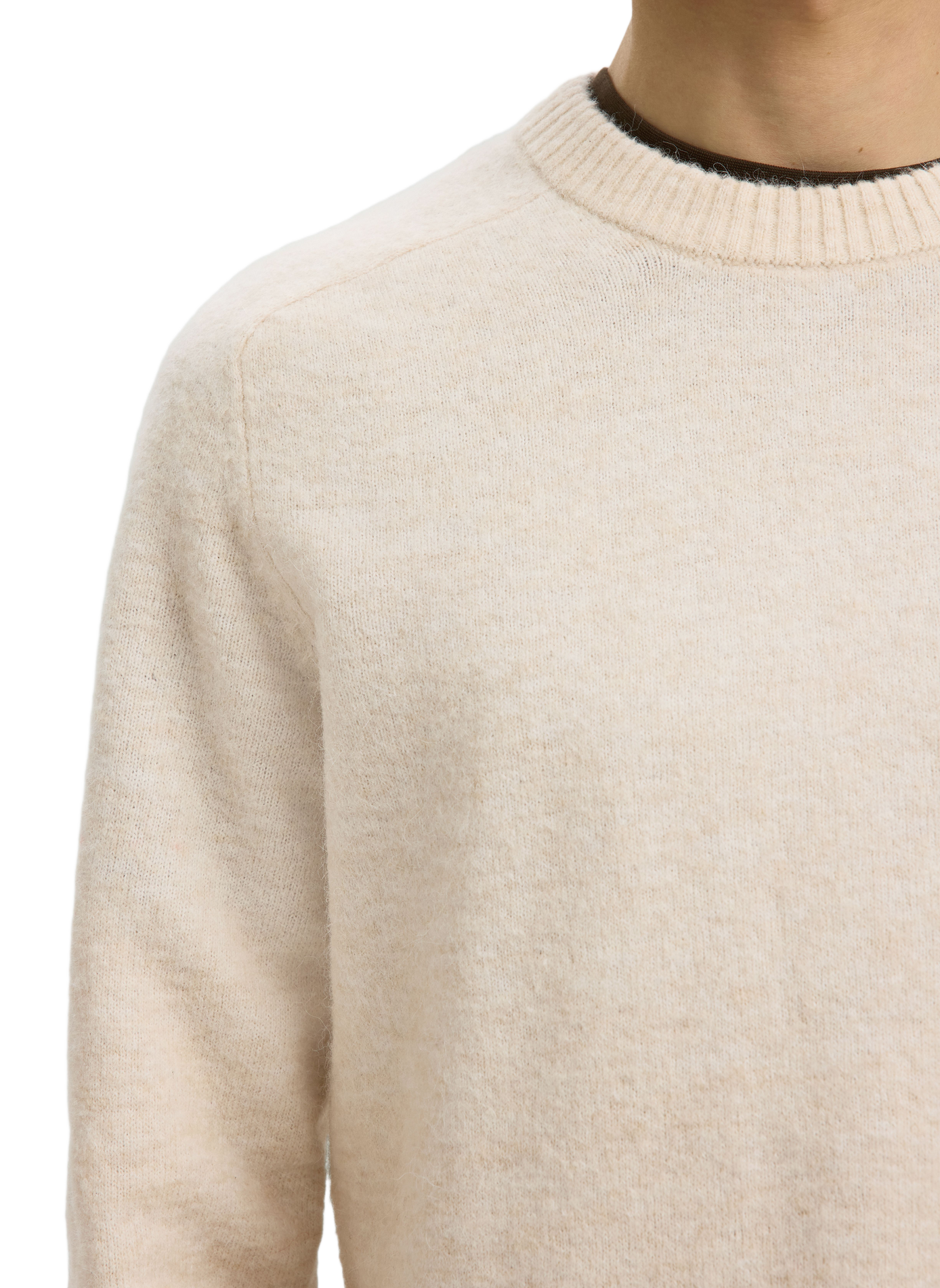 Maglione a maglia SELECTED Beige