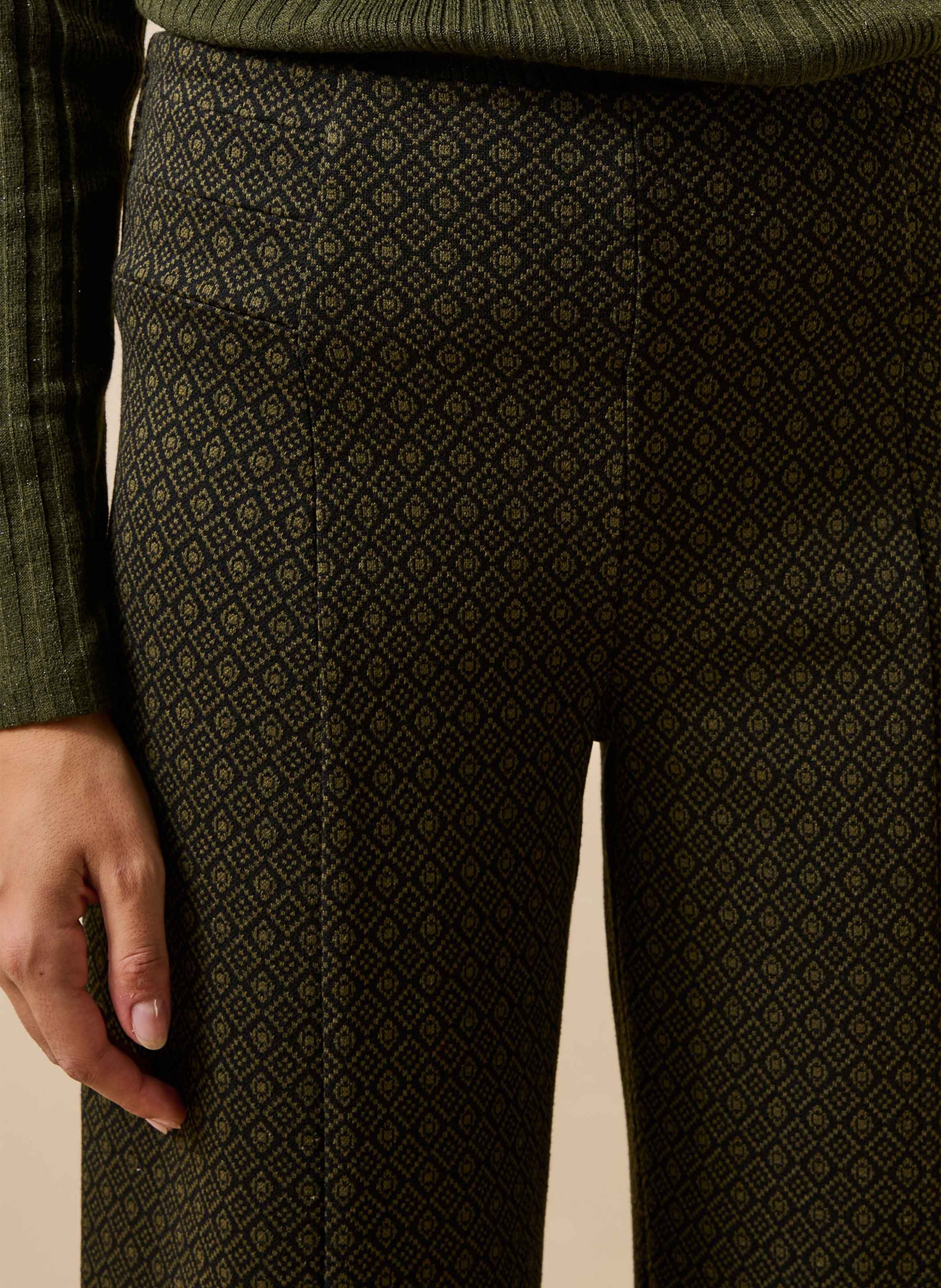 Wijde bedrukte broek LA FEE MARABOUTEE Groen