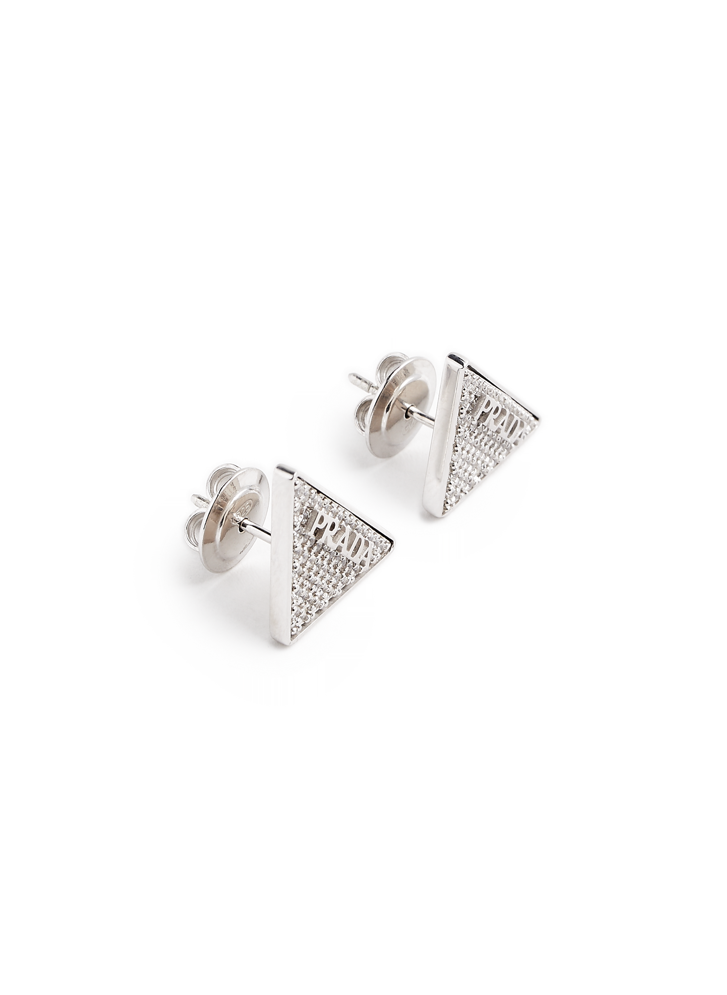 Boucles d'oreille à logo en cristaux