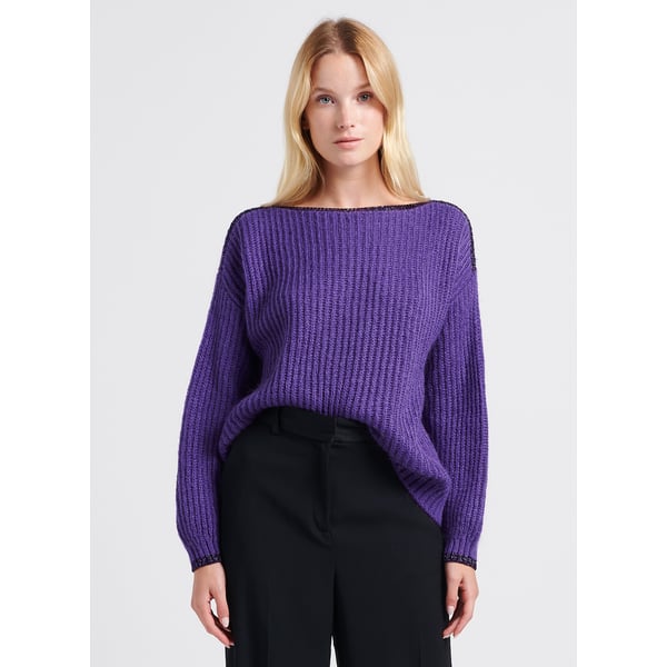 Pull col rond ample ajouré