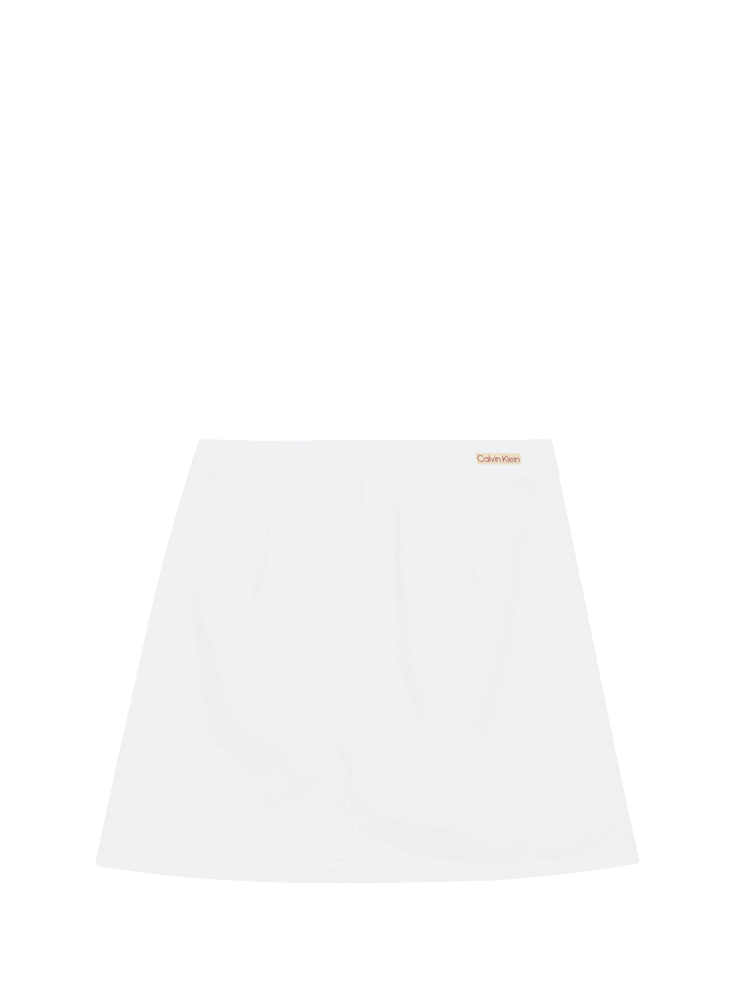 Jupe courte évasée en coton  CALVIN KLEIN Blanc