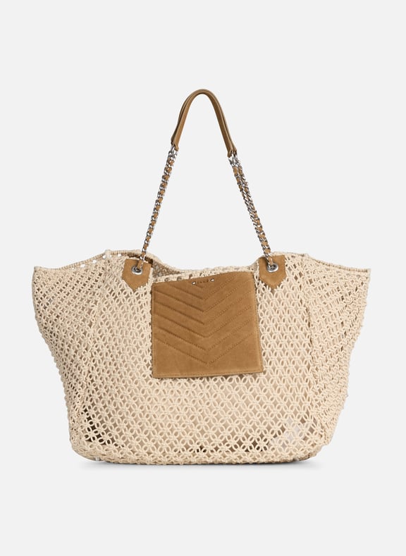 Sac porté épaule en coton 1440 xl Blanc by IKKS IKKS Sac porté épaule en coton 1440 xl Blanc