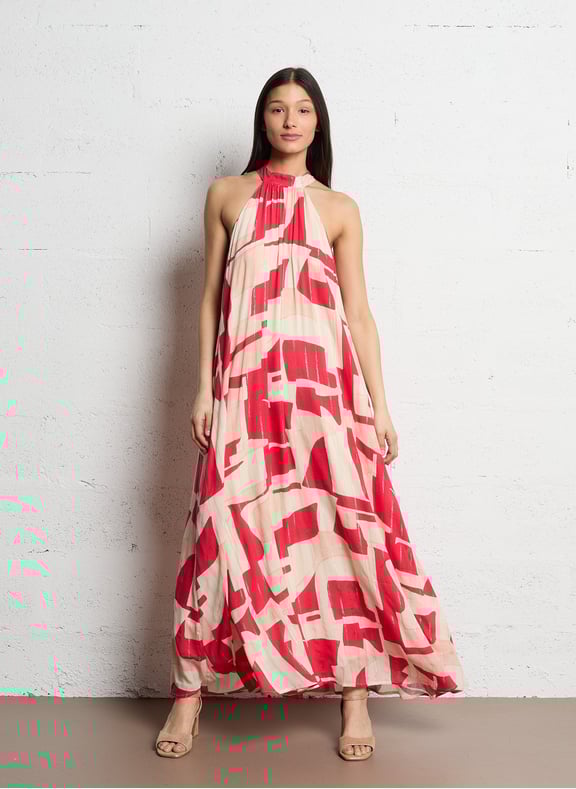Robe longue sans manches imprimée Rouge by IKKS IKKS Robe longue sans manches imprimée Rouge