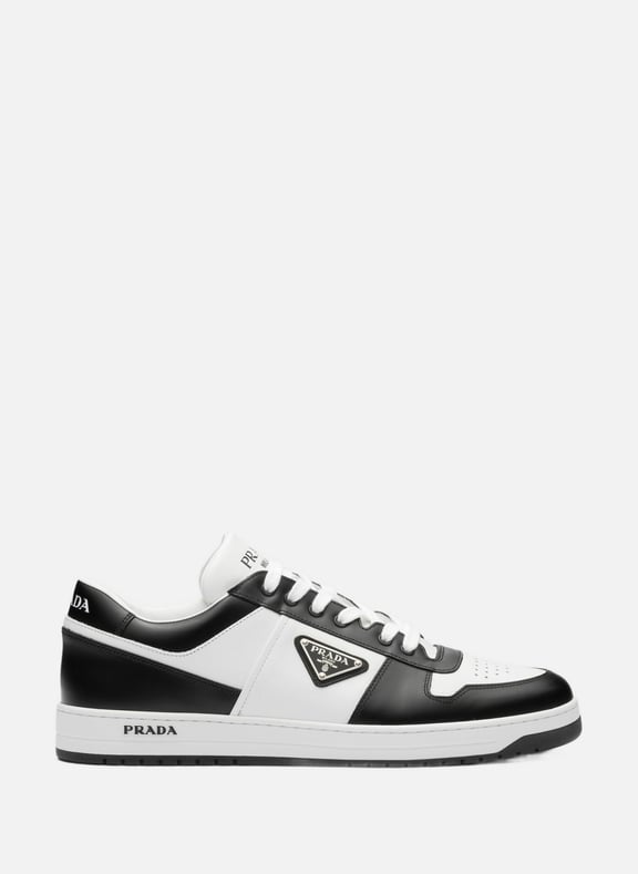 Baskets downtown en cuir Blanc by PRADA PRADA Baskets downtown en cuir Blanc
