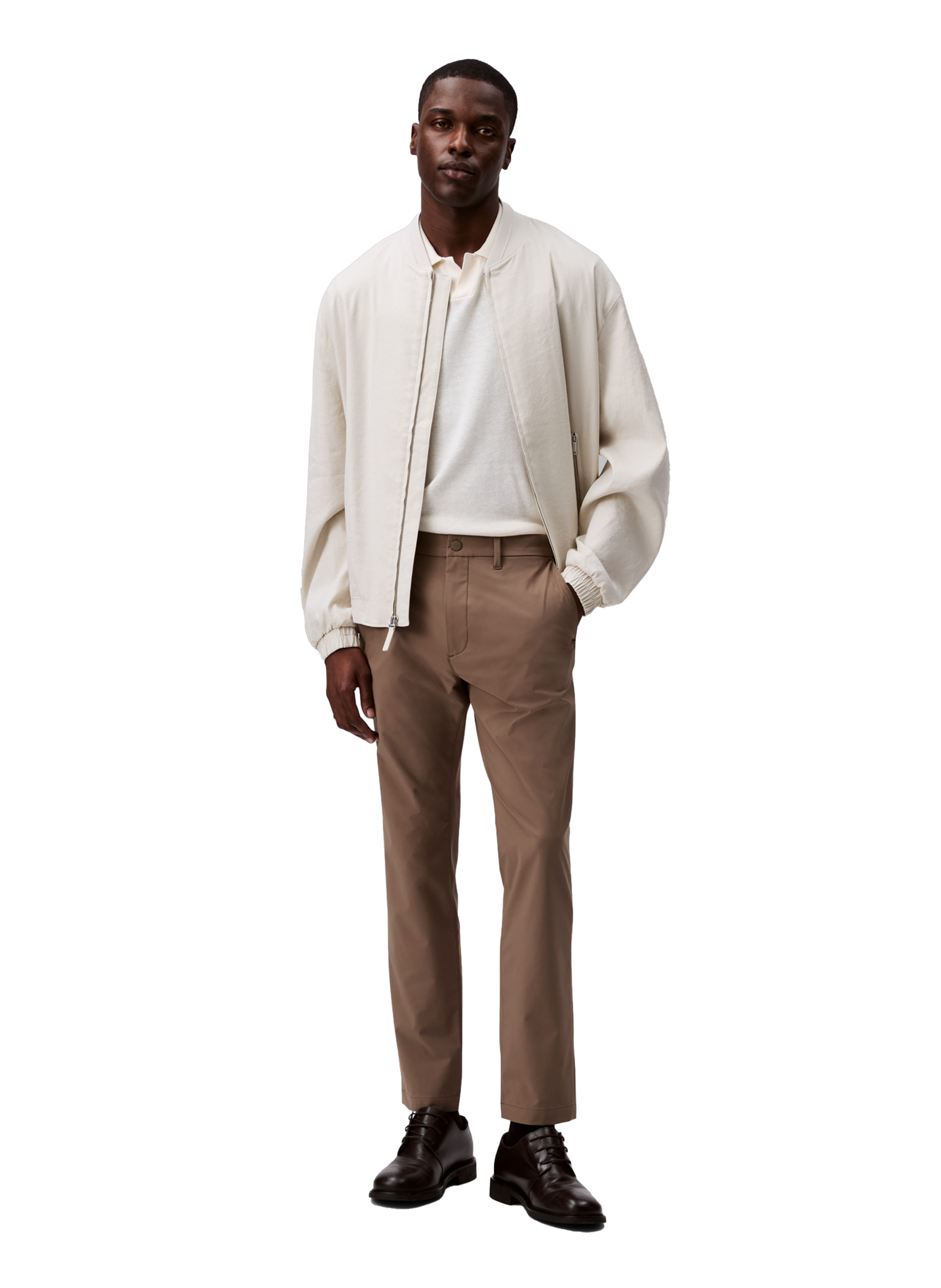 Slim Tech Stretch Pants CALVIN KLEIN Beige