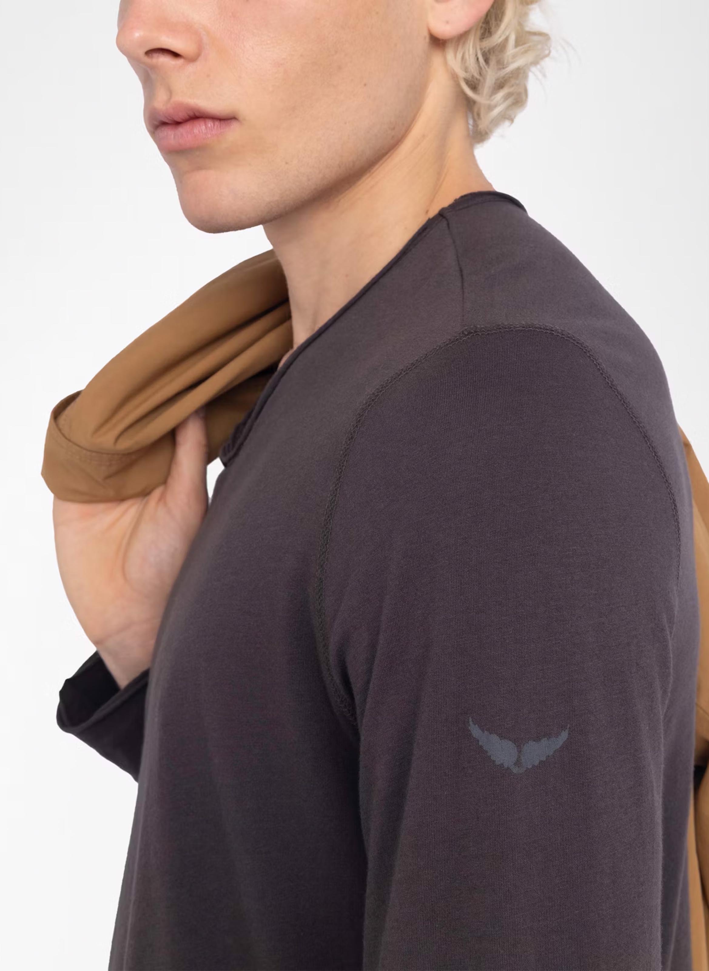 Tee-shirt droit en coton monastir ZADIG&VOLTAIRE Marron