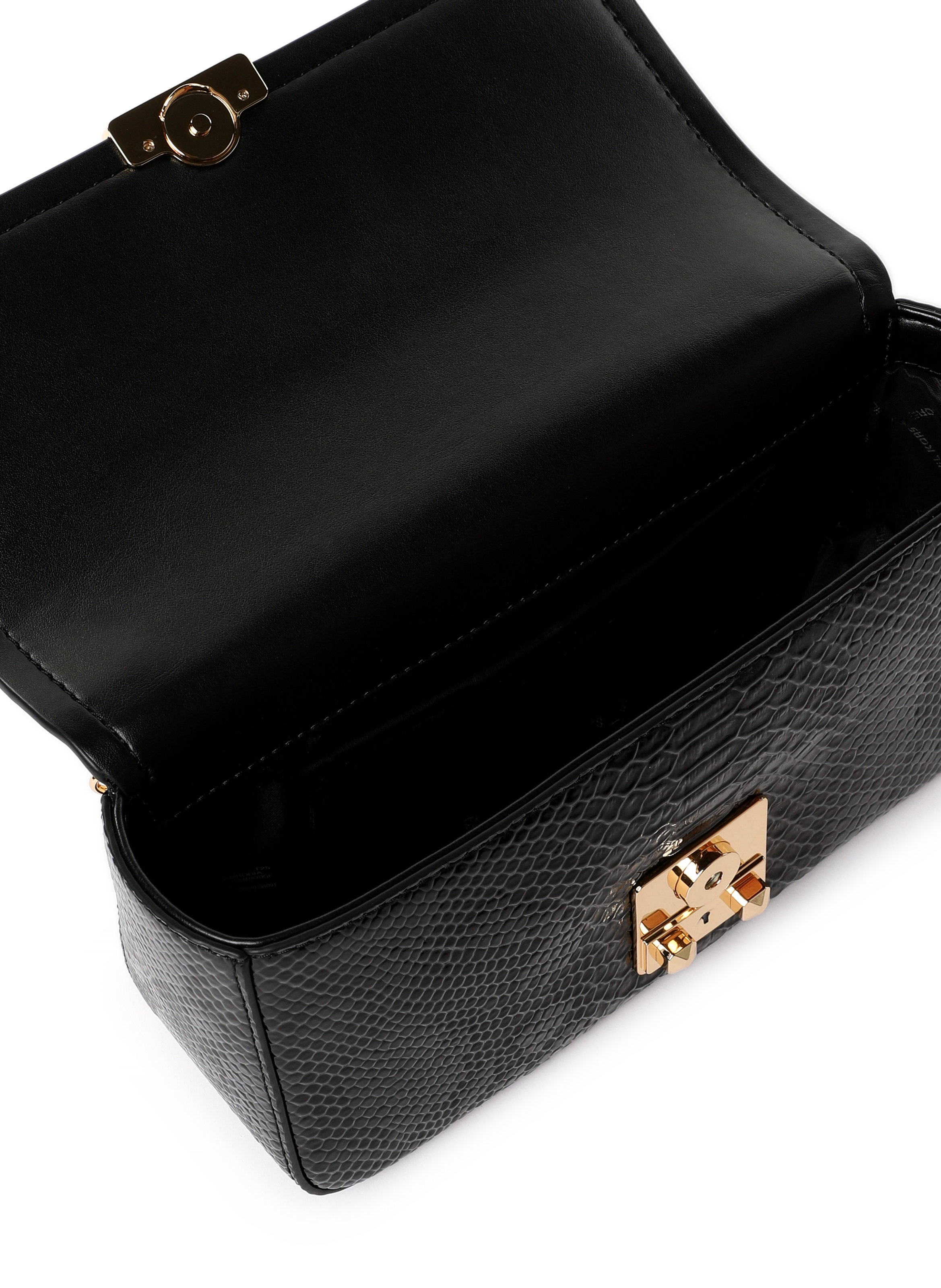 Textured leather handbag MICHAEL KORS Black