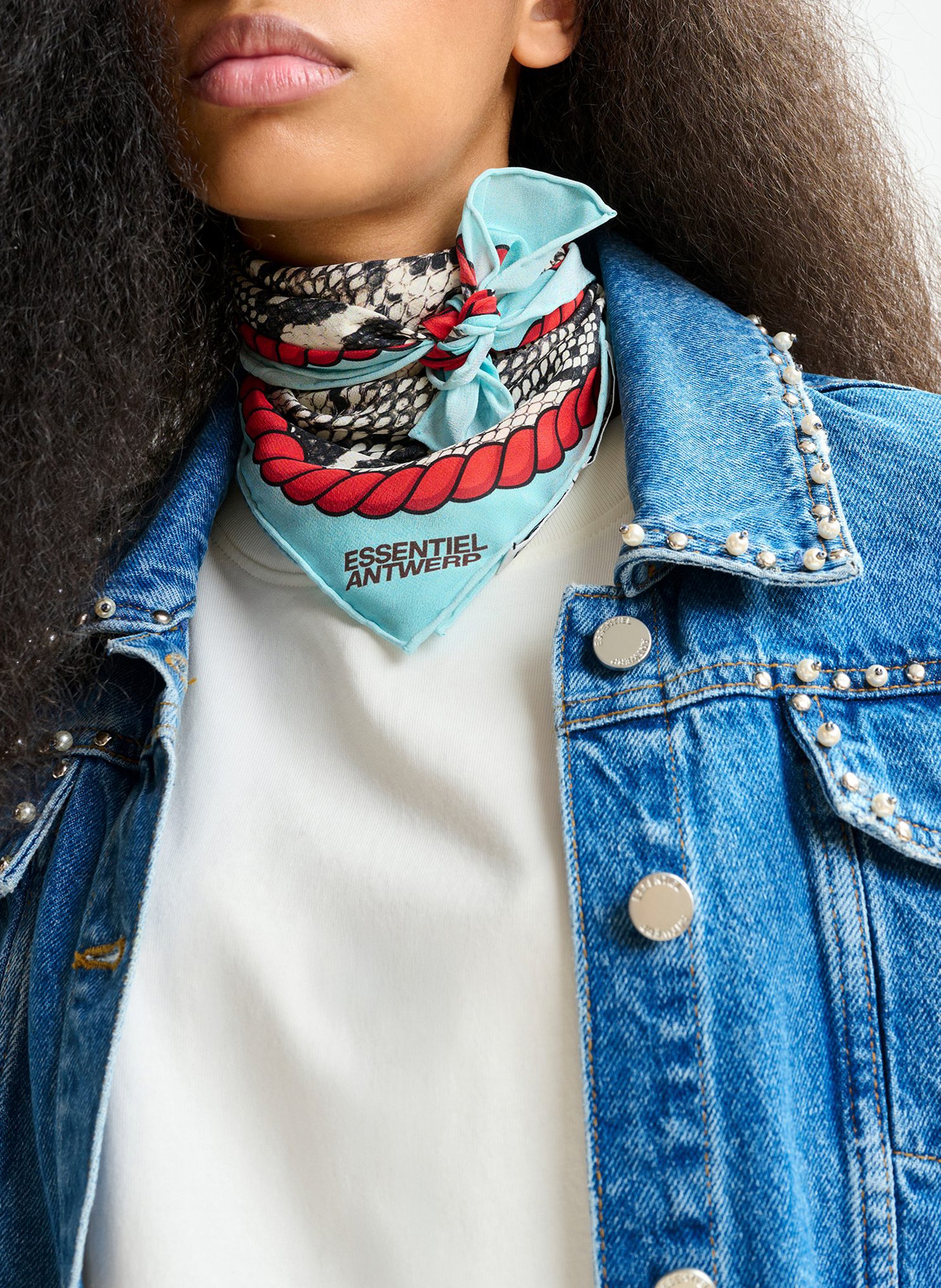 Veste droite en coton Idolized ESSENTIEL ANTWERP Bleu