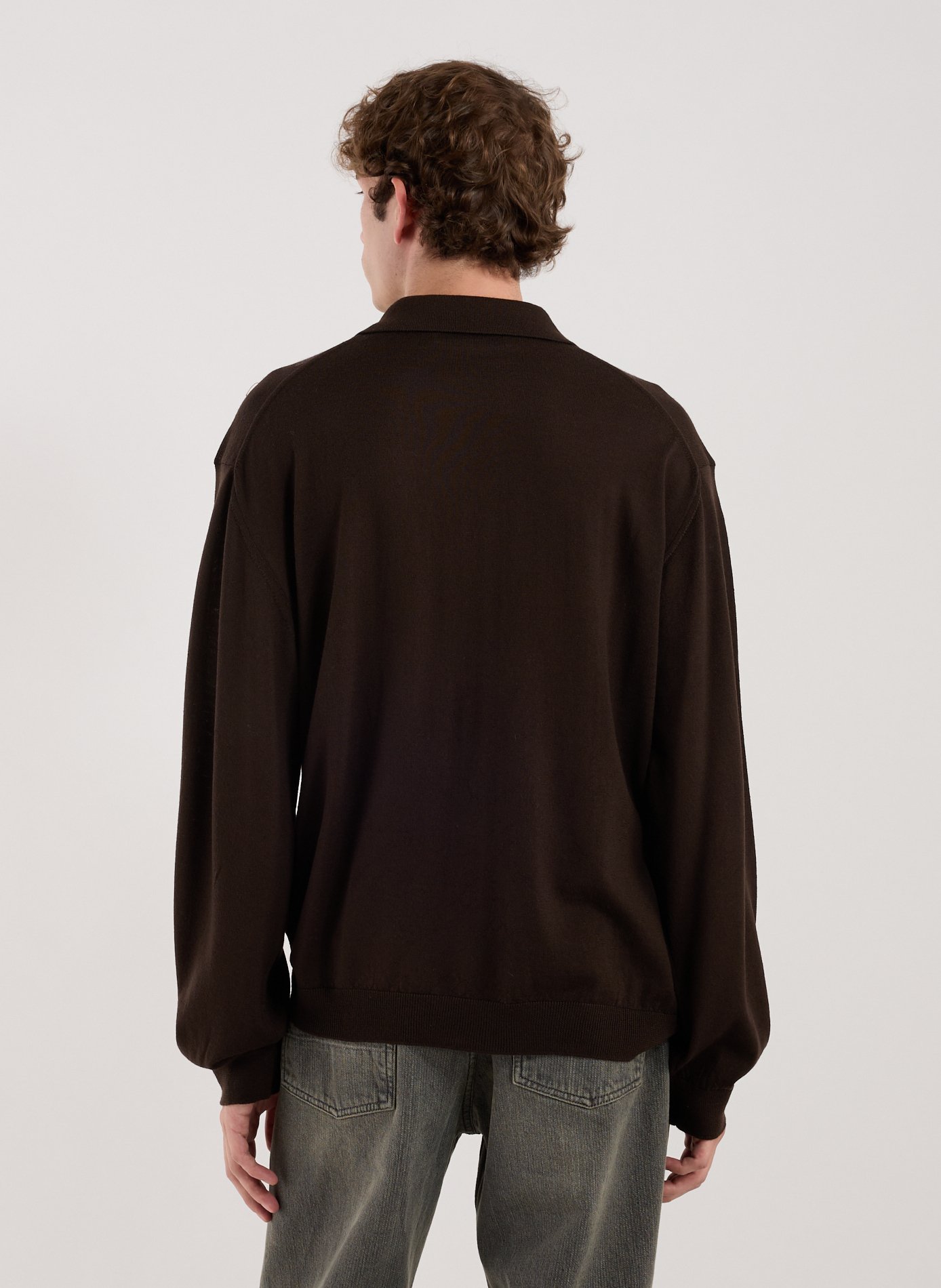 Pull en laine à motif carreaux OUR LEGACY Marron