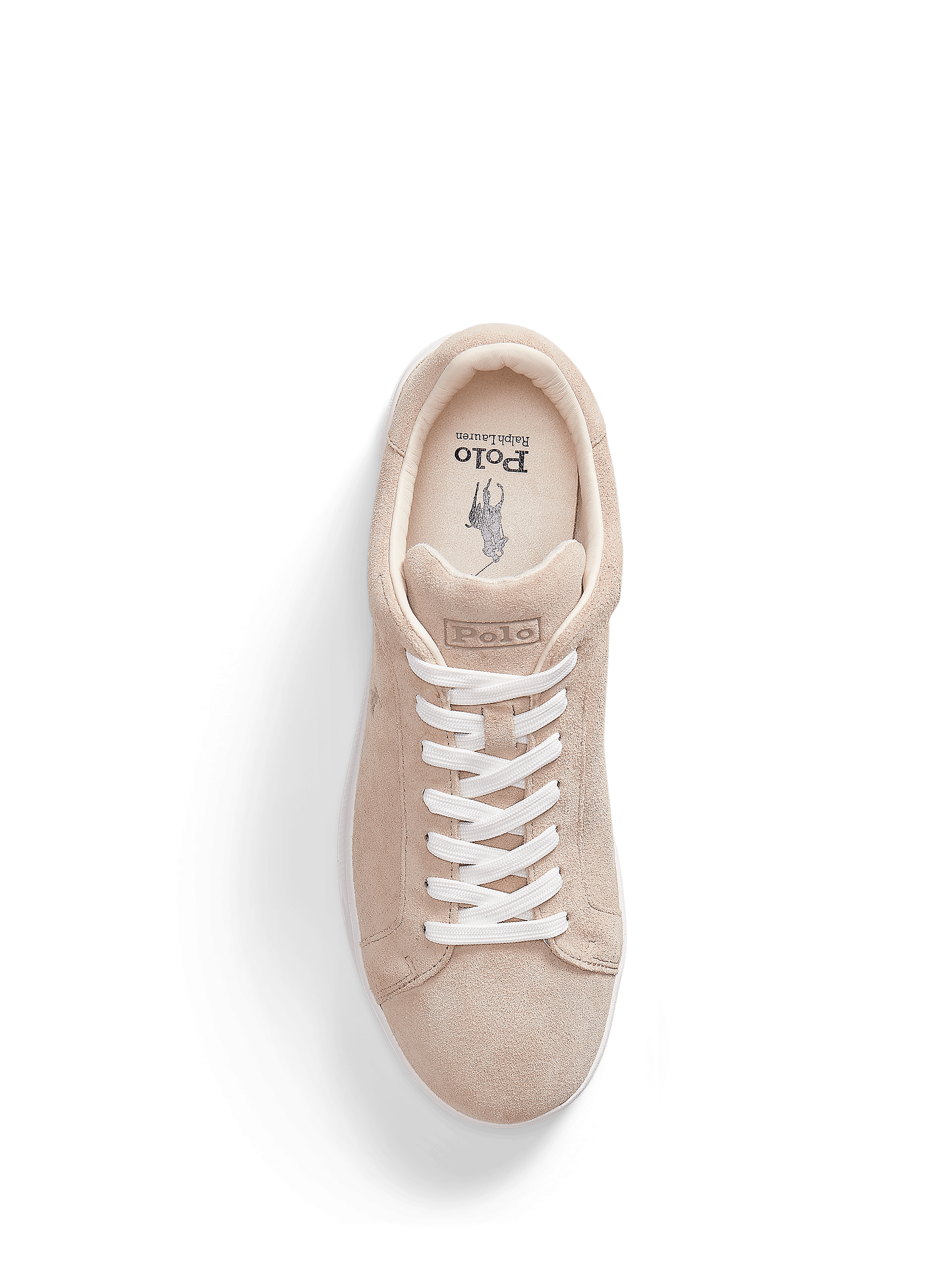 Suede and Leather Mixed Material Sneakers POLO RALPH LAUREN Beige