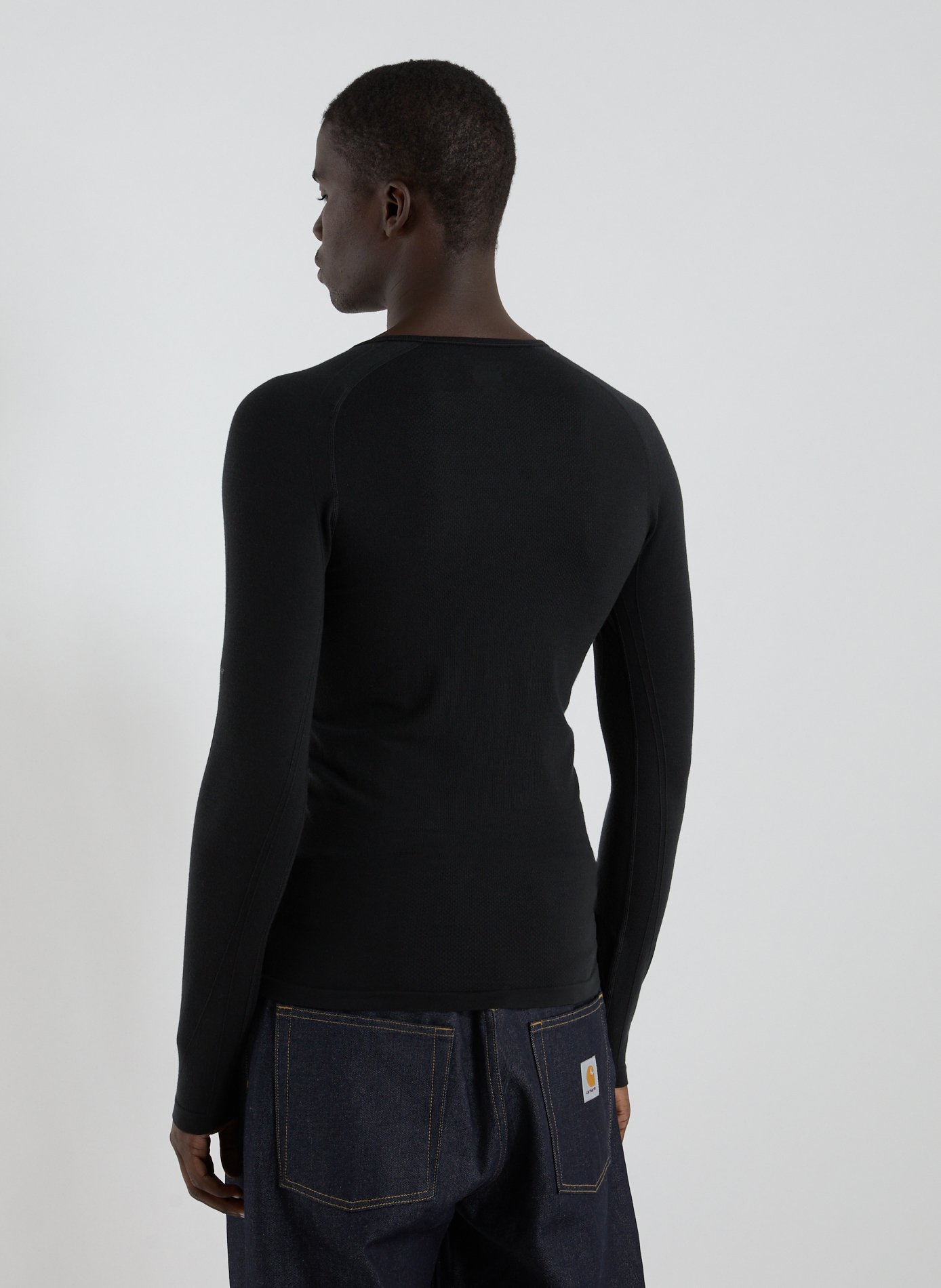 Slim round neck sweater ICEBREAKER Black
