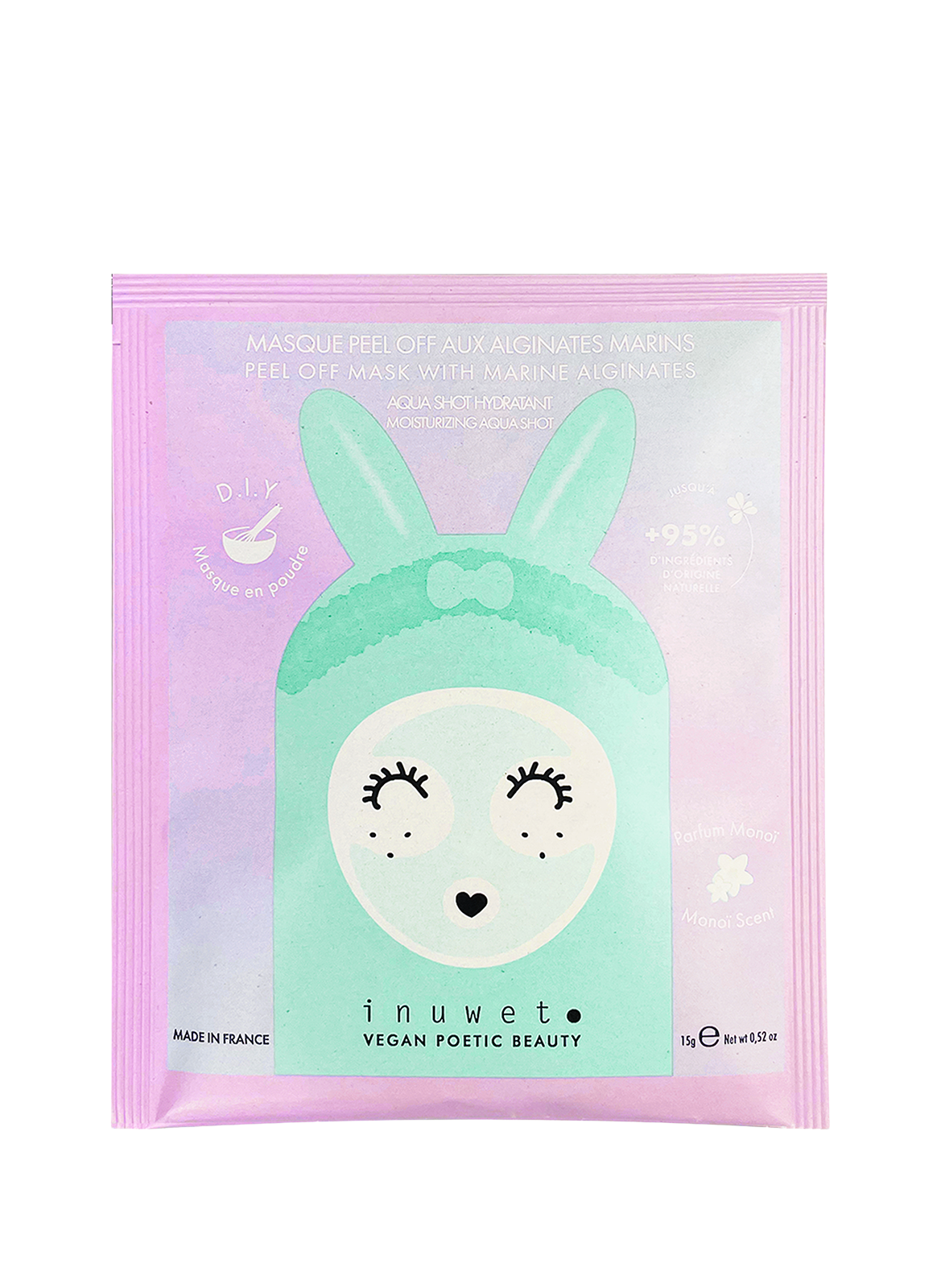 INUWET Masque en Poudre Peel-Off -  Hydratant Aquashot Monoï No color