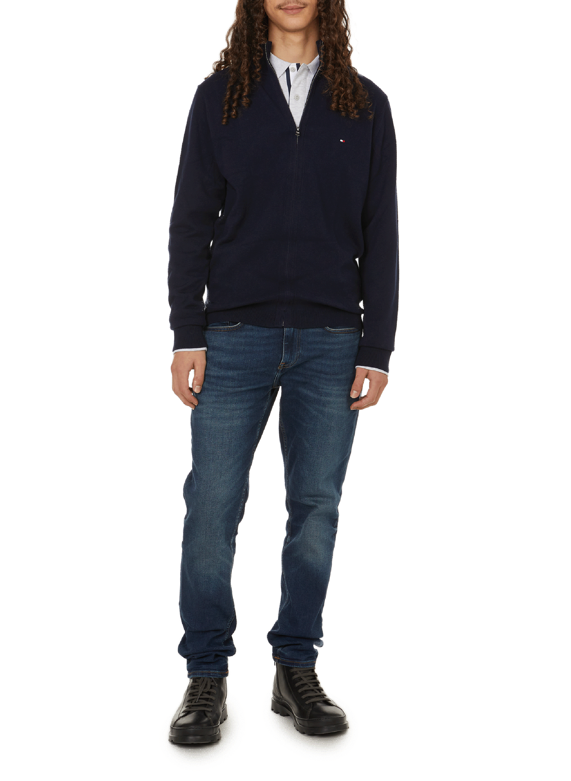 Cotton and cashmere jacket  TOMMY HILFIGER Blue