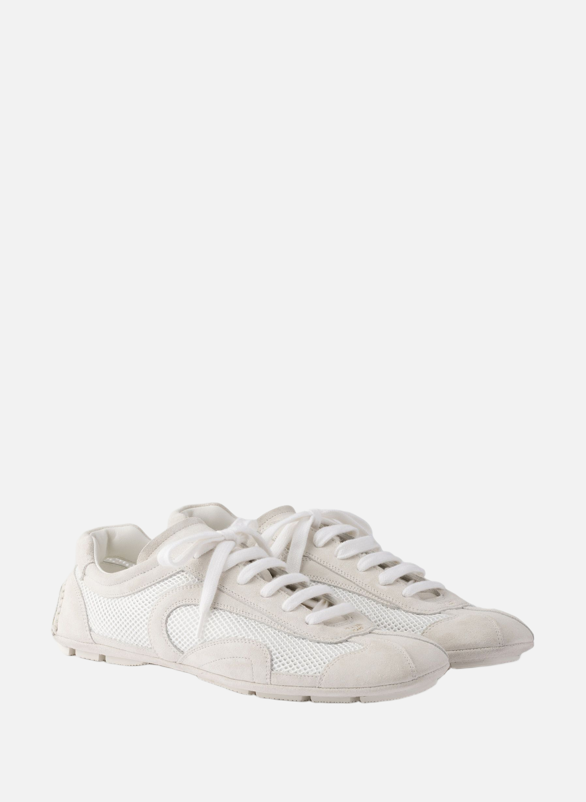 Sneakers montecarlo re-edition 2005 en daim et mes PRADA Blanc