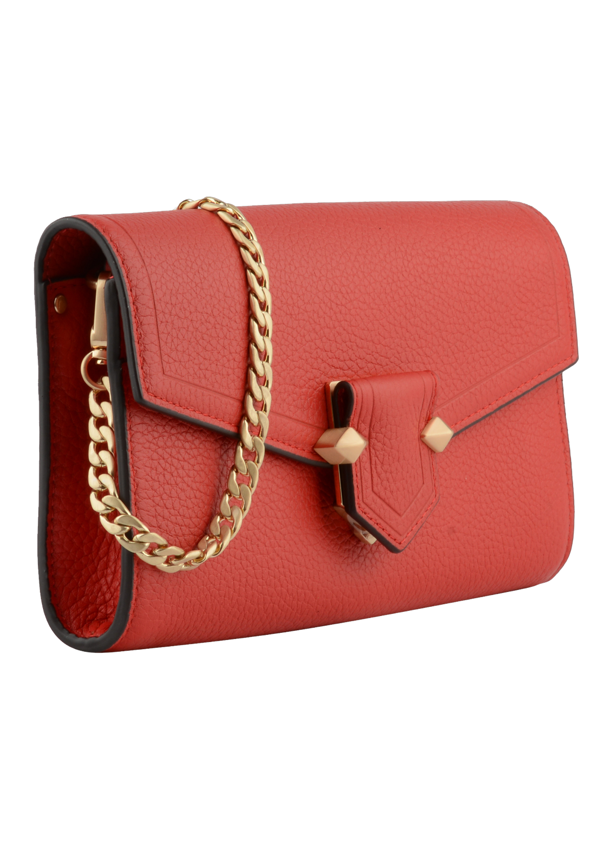 Sèvres | Pochette en cuir de vachette POURCHET Rouge