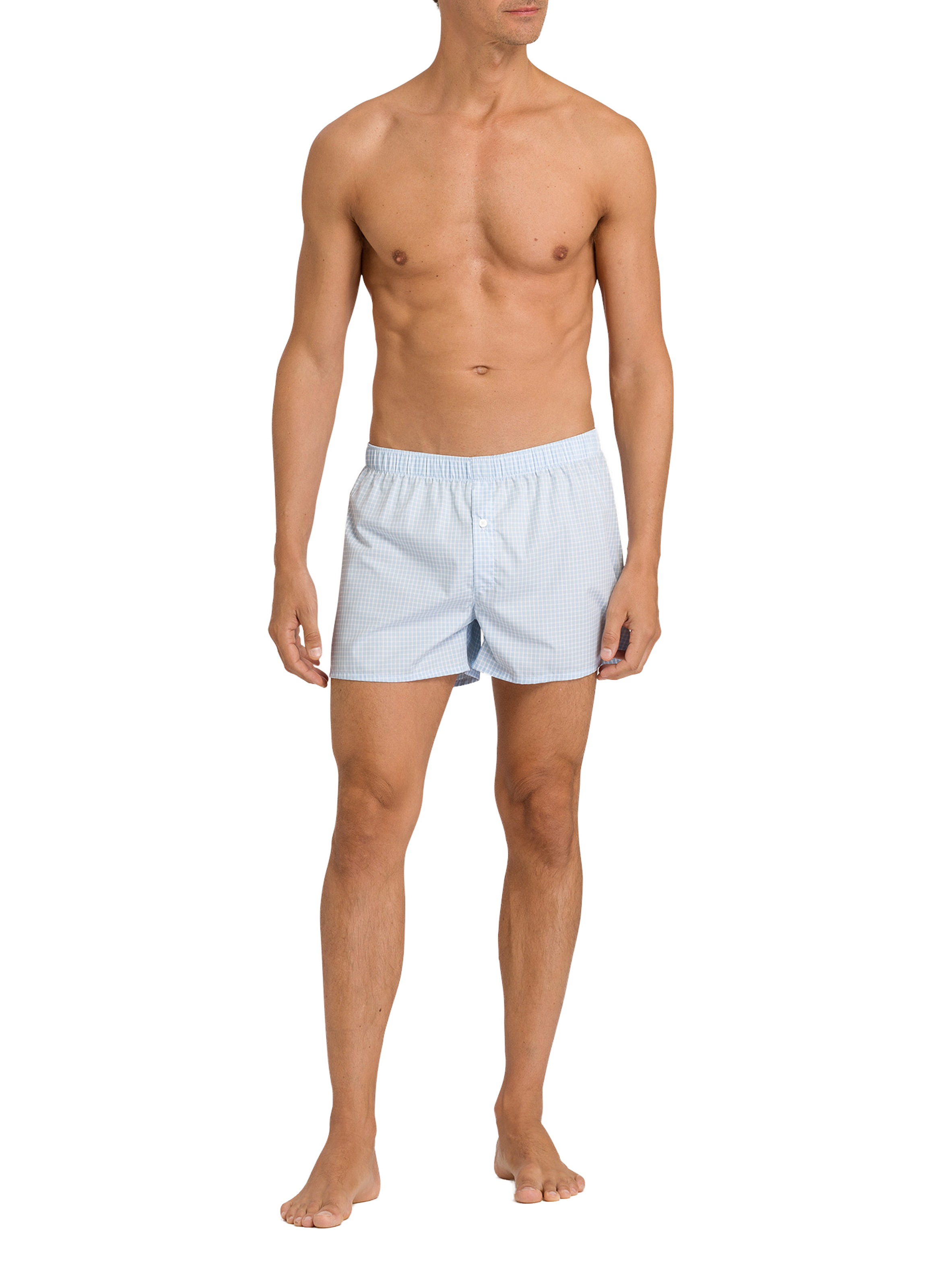Boxer imprimé en coton HANRO Bleu