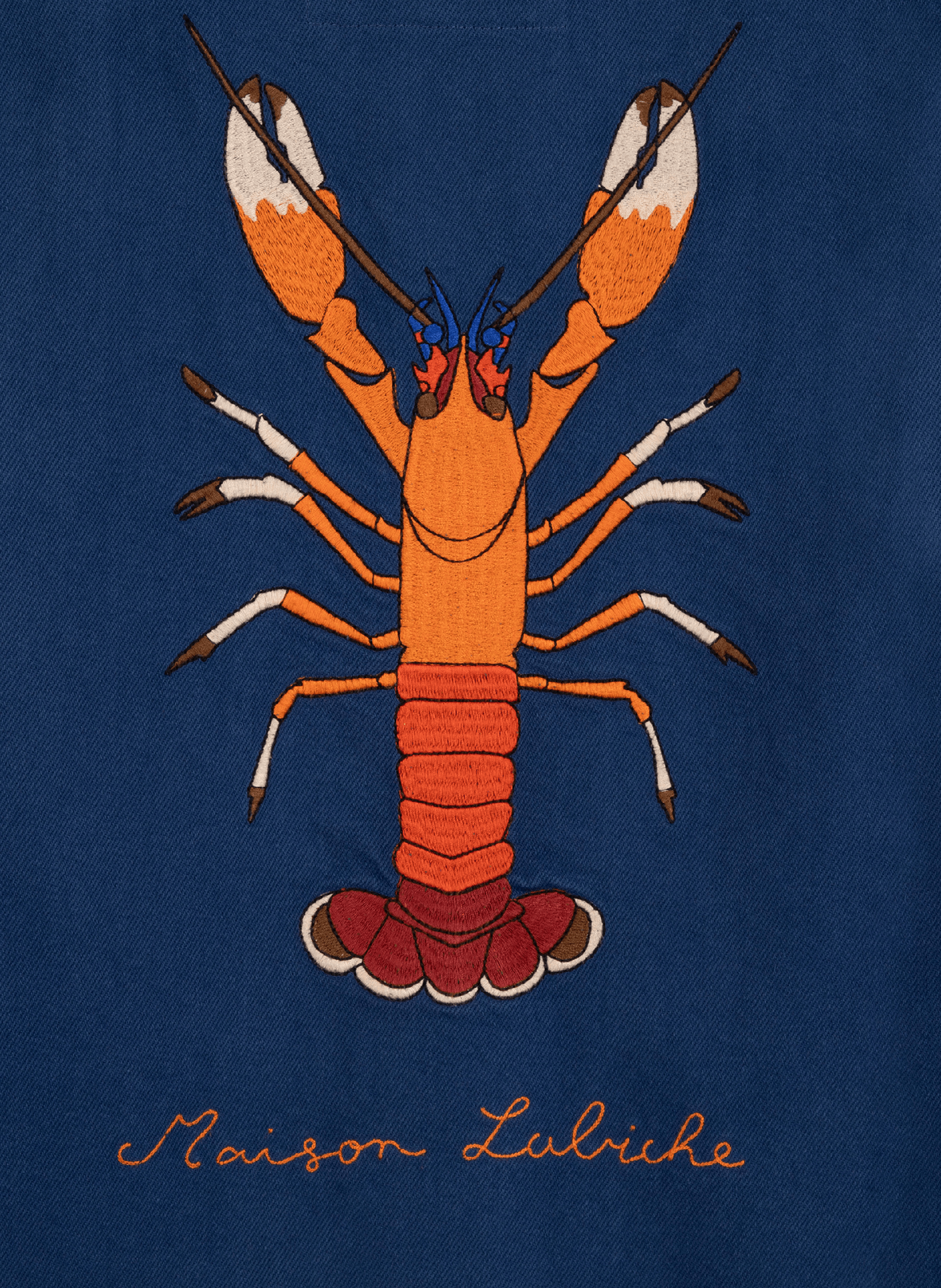 Veste droite Amelot Lobster en coton MAISON LABICHE Bleu