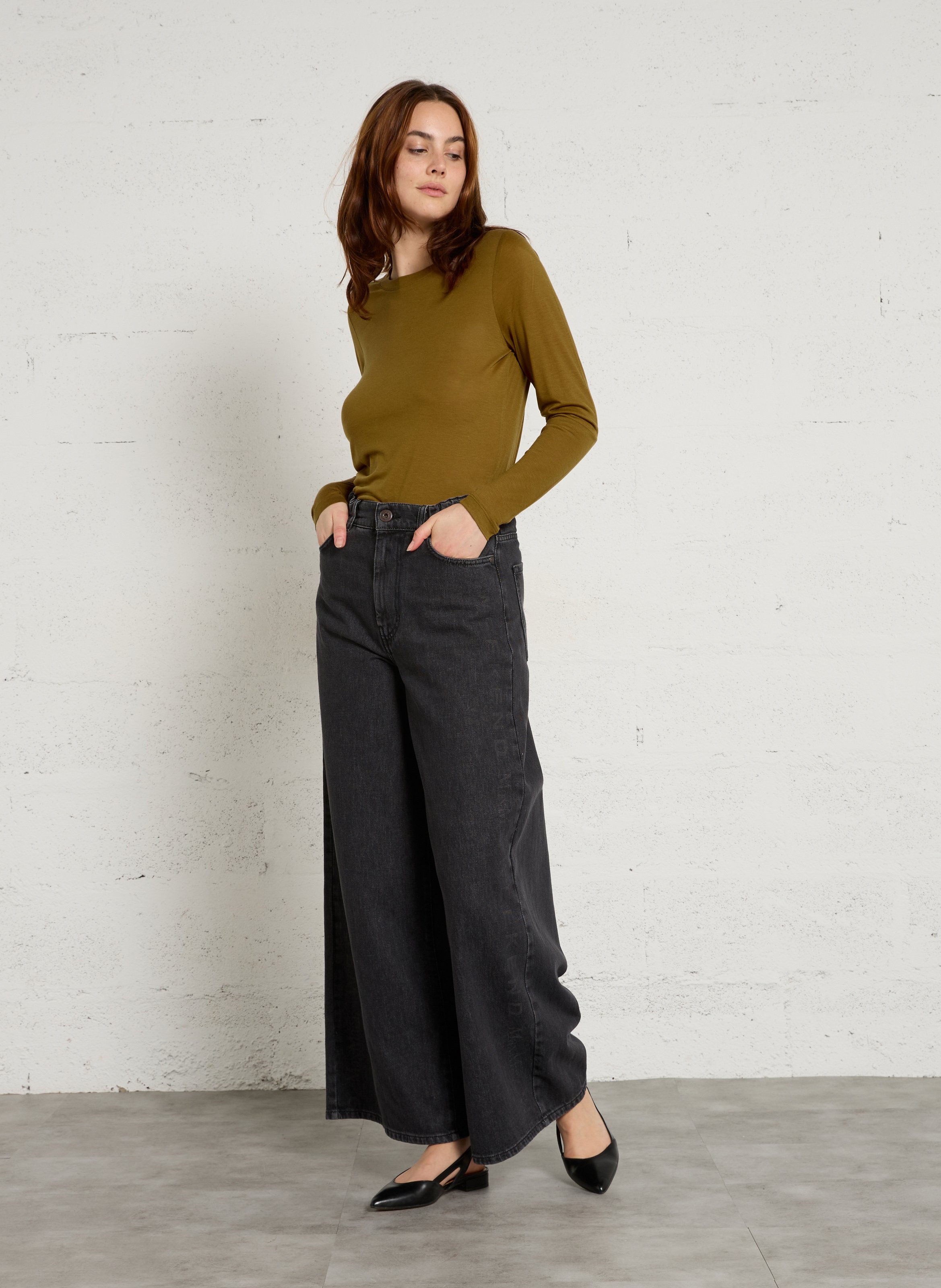 Tee-shirt moulant col rond louisiane MAISON 123 Vert