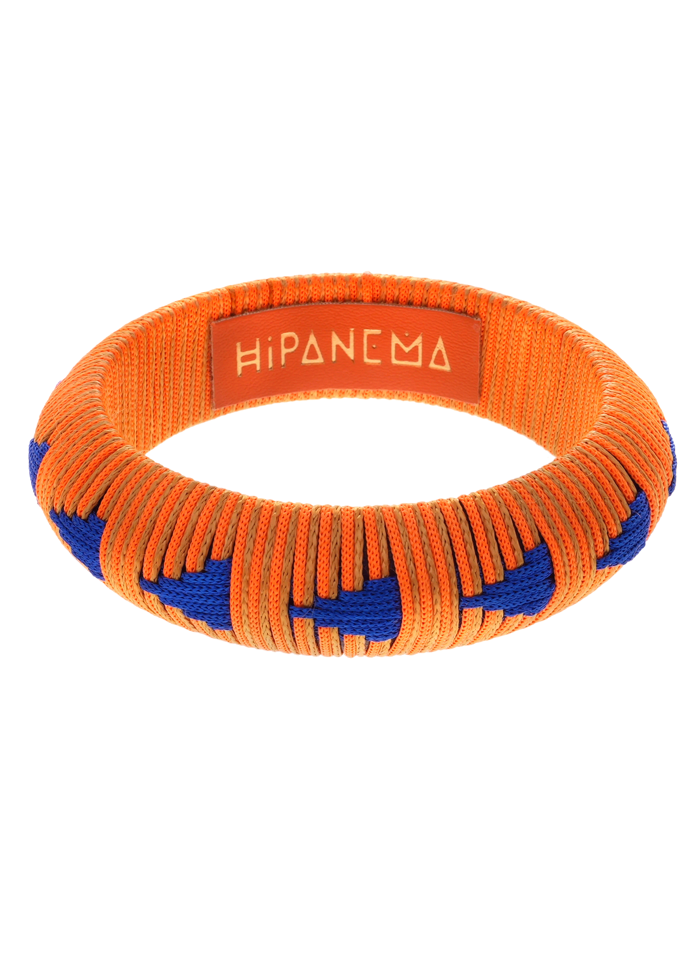 Bracelet jonc en tissu imanie HIPANEMA Orange