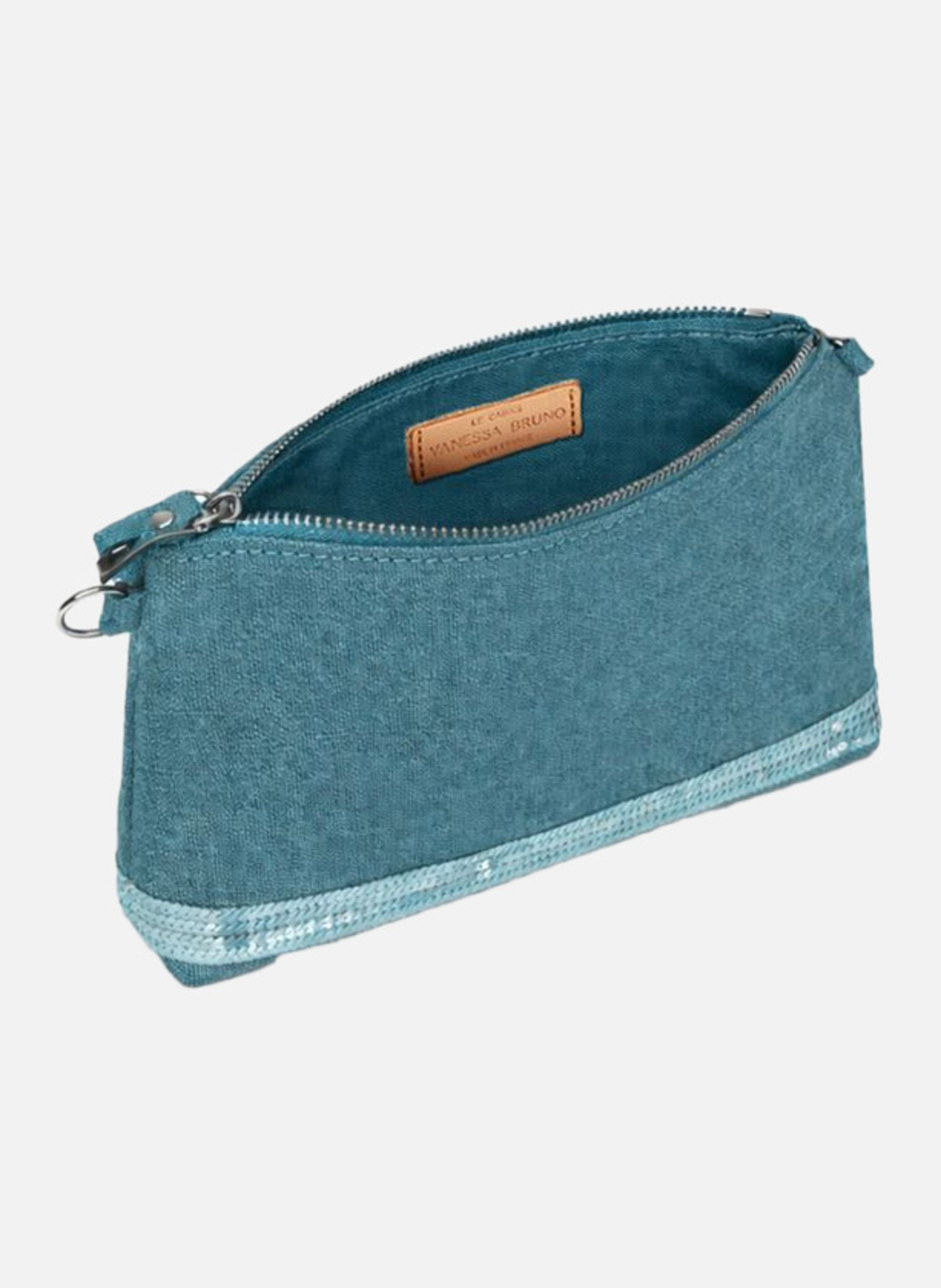Pochette zippé en lin VANESSA BRUNO Bleu