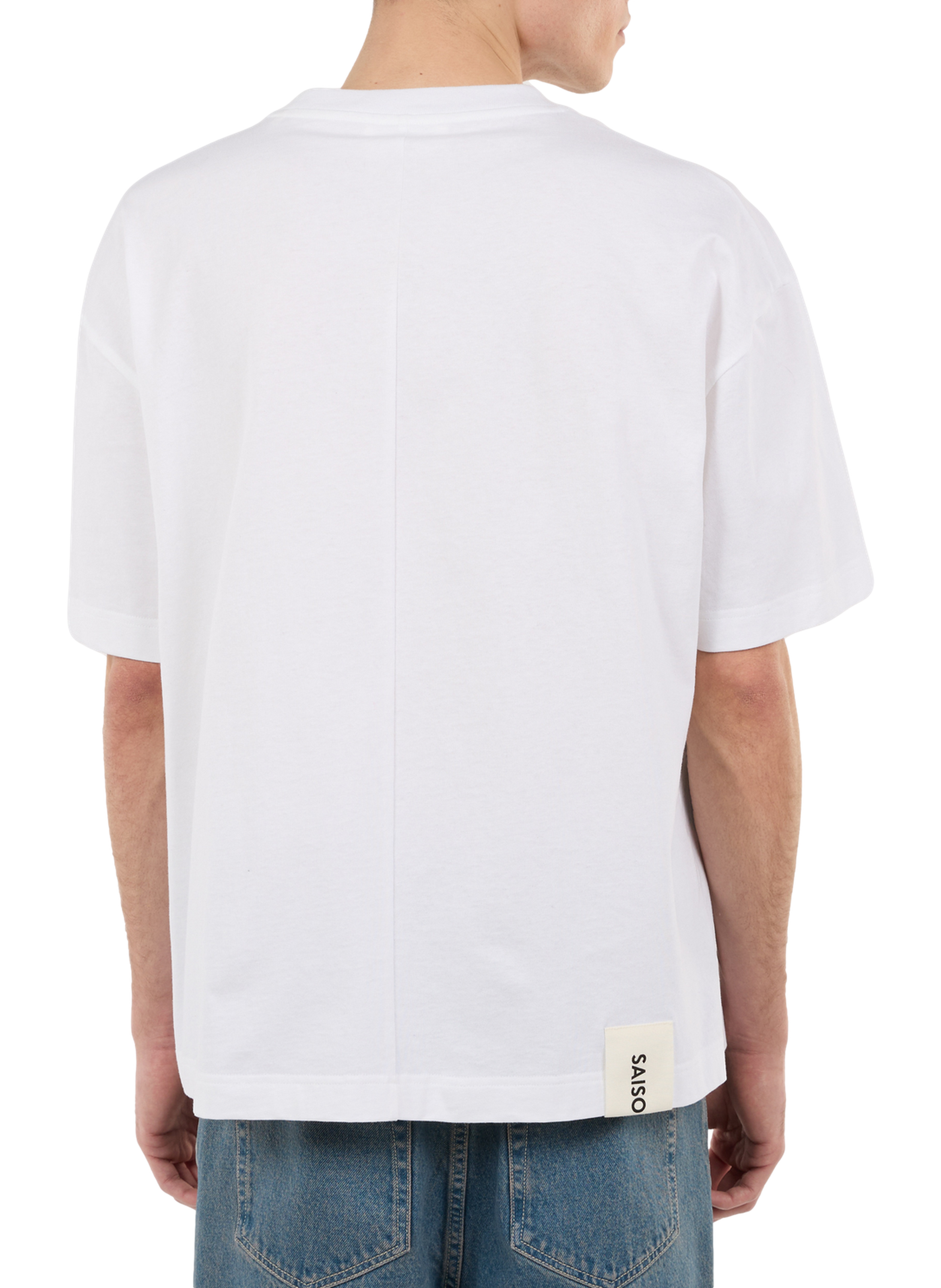 T-shirt Bart col rond en coton Blanc