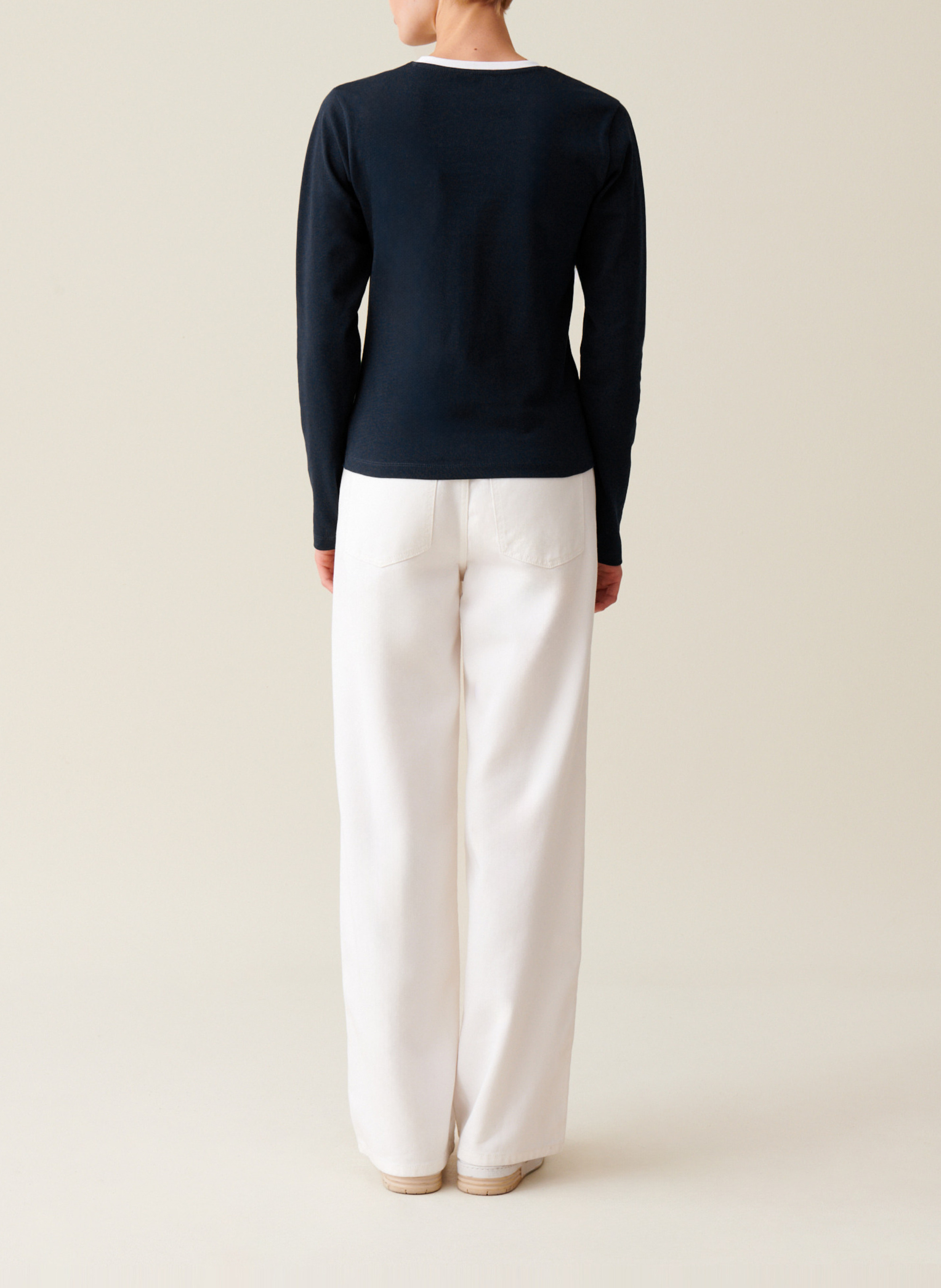 Tee-shirt manches longues en coton CLAUDIE PIERLOT Bleu