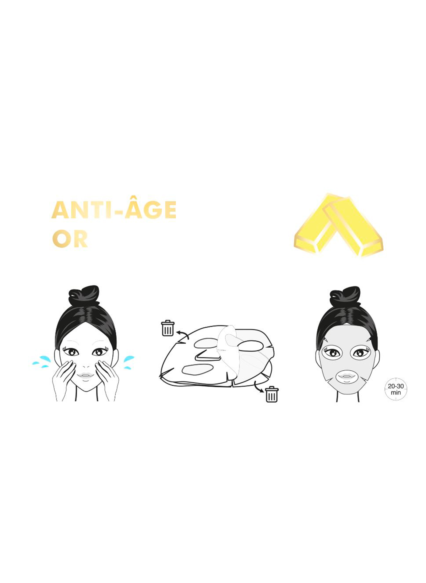 Masque visage anti-âge Or  INUWET No color