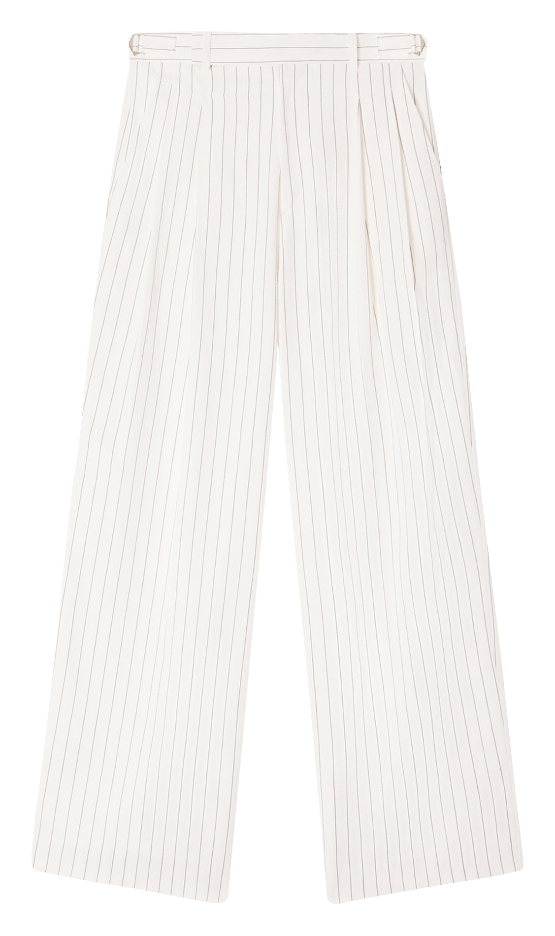 Pantalon large à rayures SANDRO Blanc